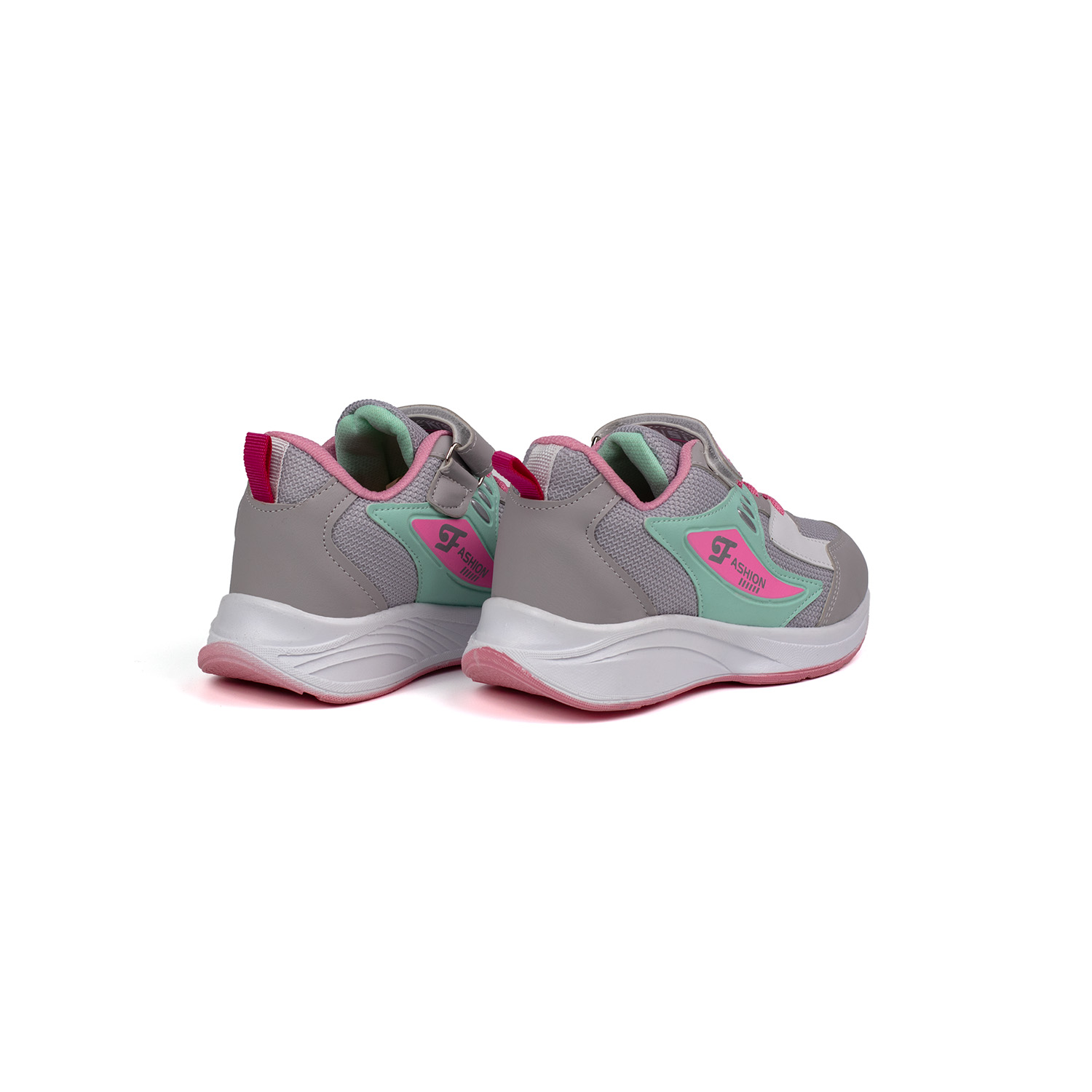 Kız Çocuk Buz Yeşili Cırtlı Bağcıklı Sneaker Günlük Rahat Spor Ay