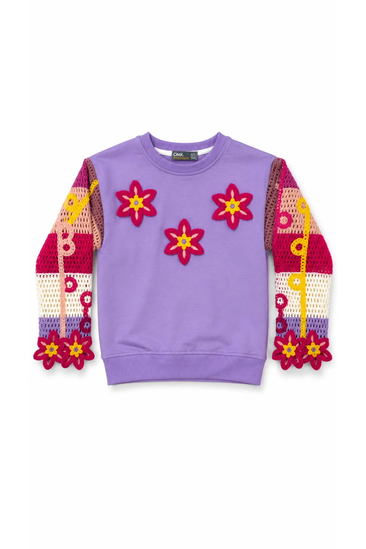 Kız Çocuk Çiçek Detaylı Örgü Kollu 2’li Takım – Sweatshirt & Pantolon 4-11 Yaş Kız Çocuk Çiçek Detaylı Örgü Kollu 2’li Takım – Sweatshirt & Pantolon 4-11 Yaş
