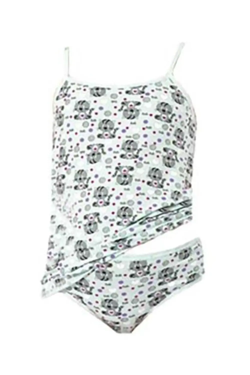 Kız Çocuk Çok Renkli Desenli Takım