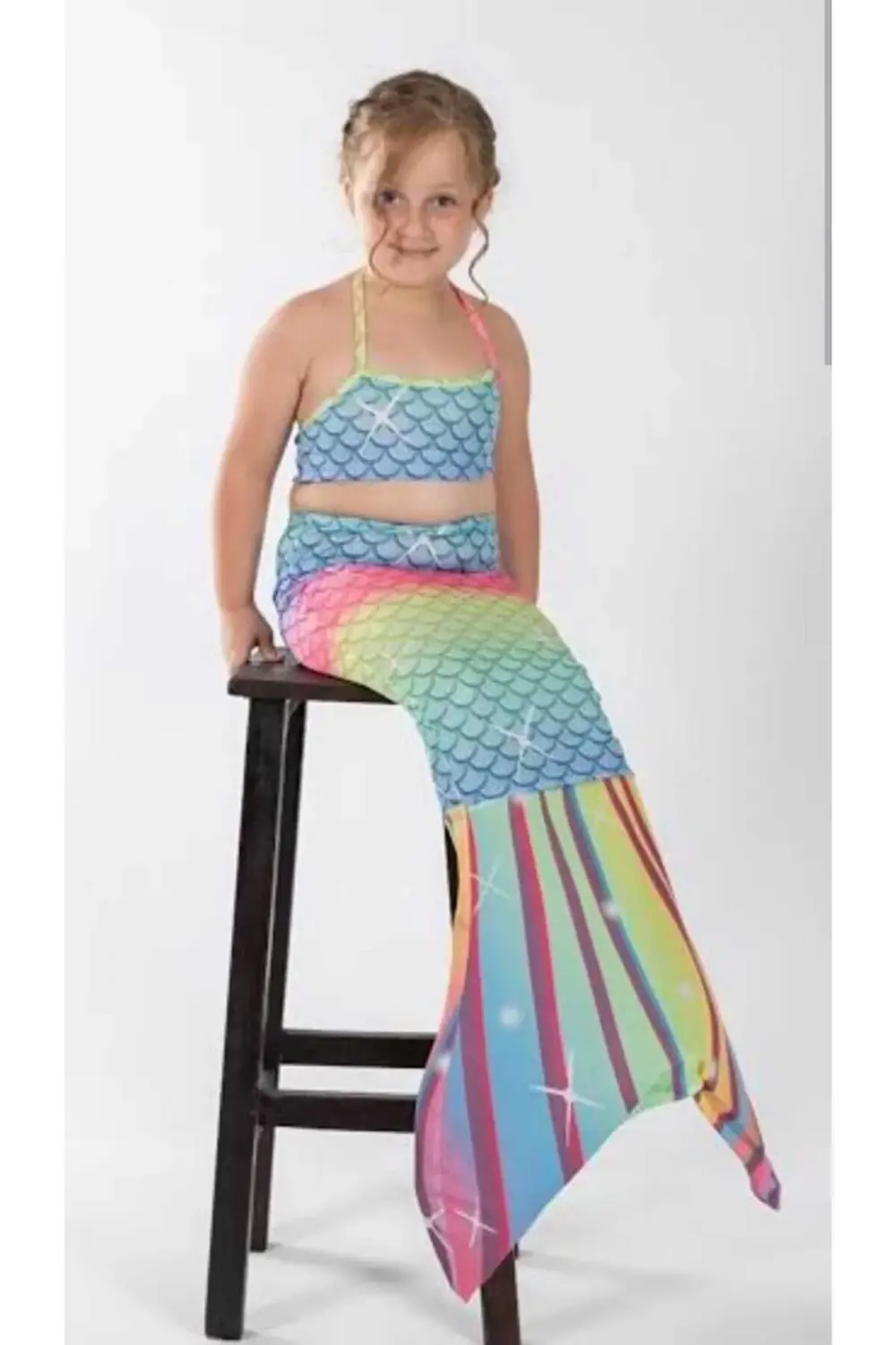 Kız Çocuk Deniz Kızı Mayo Kostüm