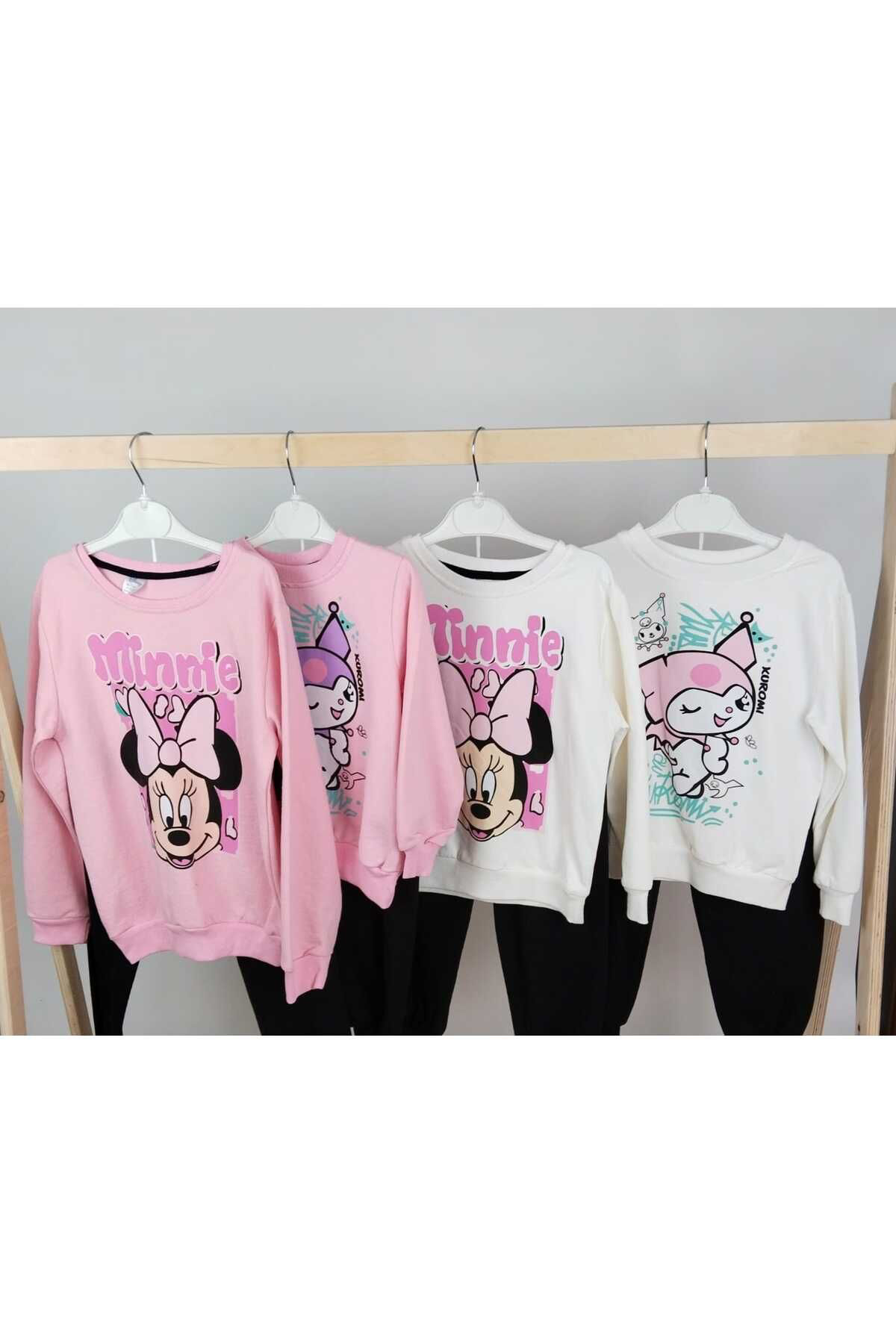 Kız çocuk desenli 2 li alt üst takım