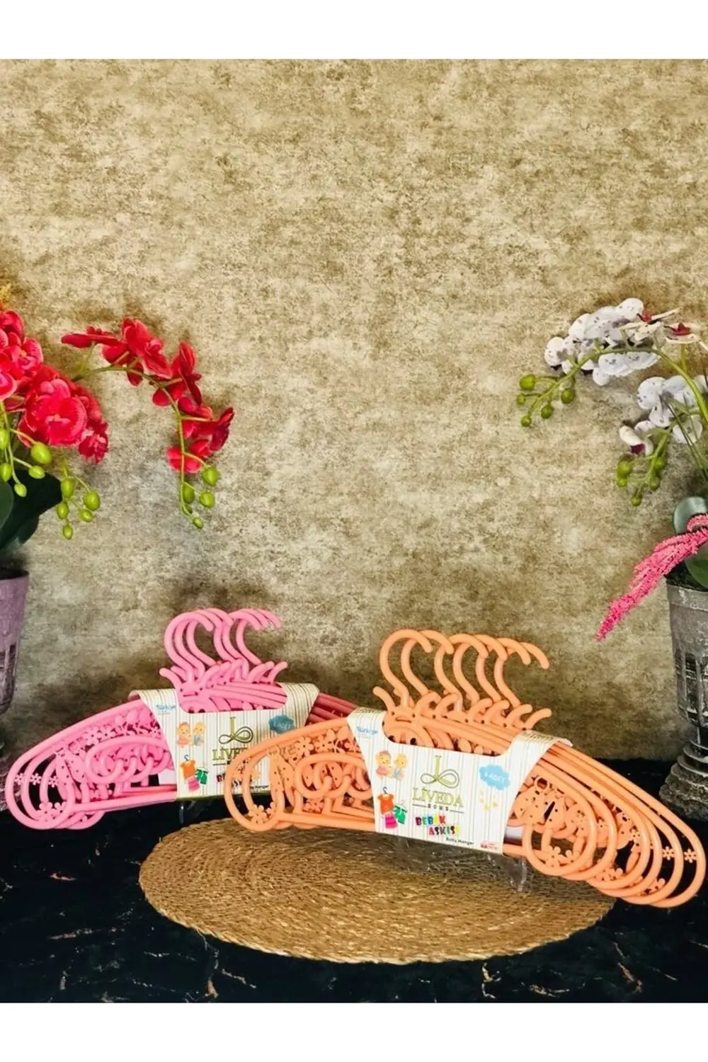 Kız Çocuk Elbise Askısı 6 Lı Figürlü