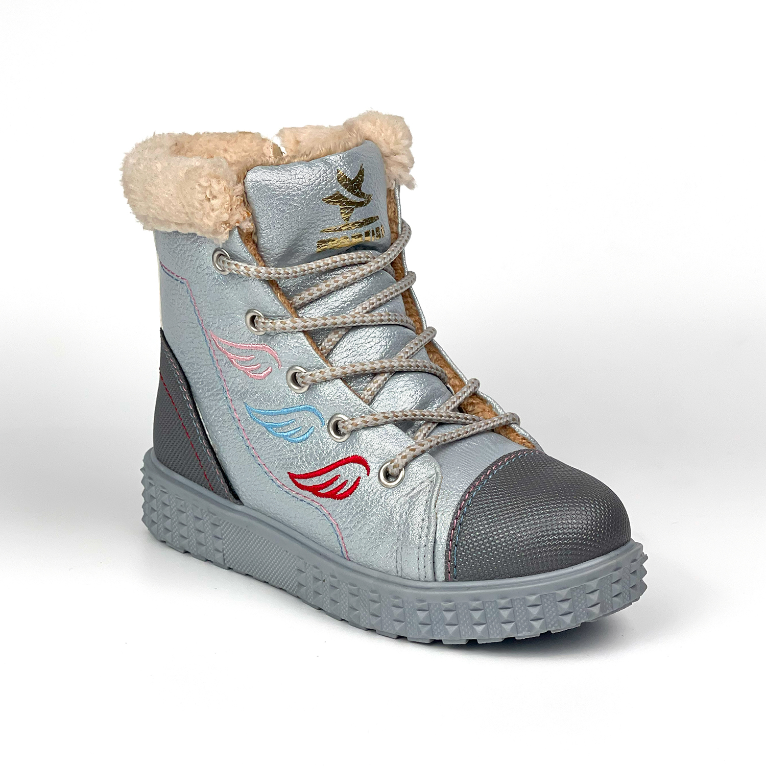 Kajila Kız Çocuk Gümüş İçi Kürklü Termo Taban Suya Soğuğa Dayanıklı Günl