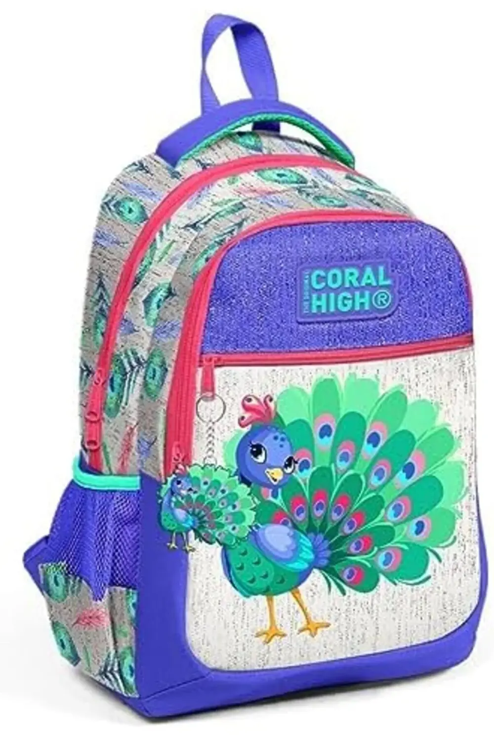 Kız Çocuk İlkokul ve Ortaokul Sırt Çantası - Yeşil Tavuskuşu 1185