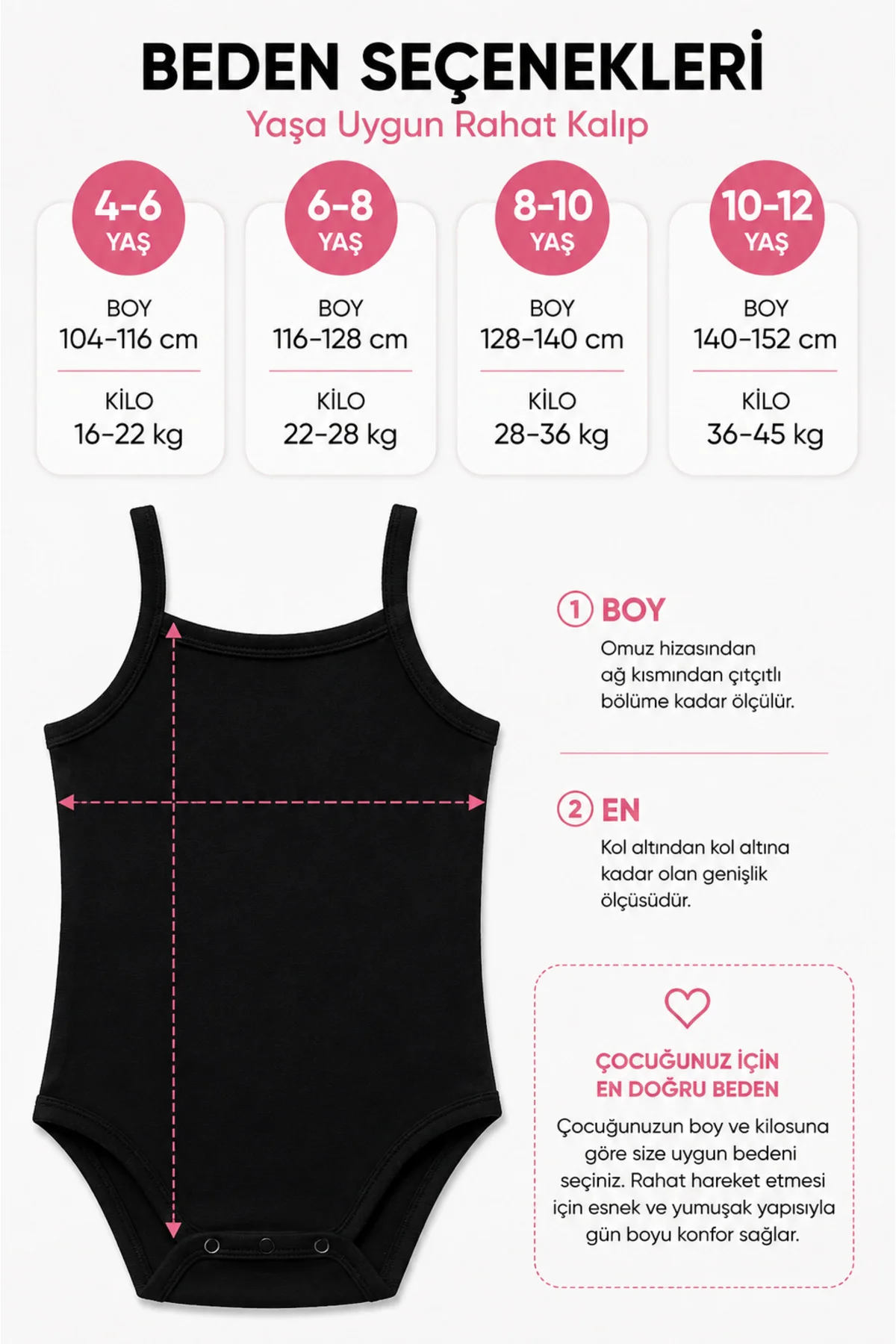 Kız Çocuk İp Askılı Zıbın %90 Pamuk %10 Elastan Kancalı Esnek Yumuşak Çocuk Body Atlet 4-12 Yaş Fiyatı, Yorumları ve Özellikleri