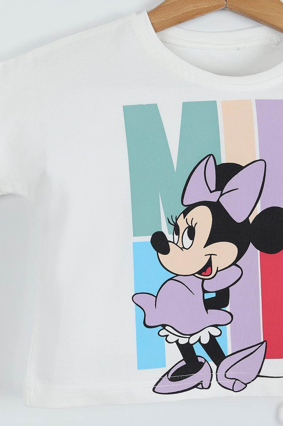 Kız Çocuk  Karekter  Baskılı Bisiklet Yaka 2/8 yaş Takımı