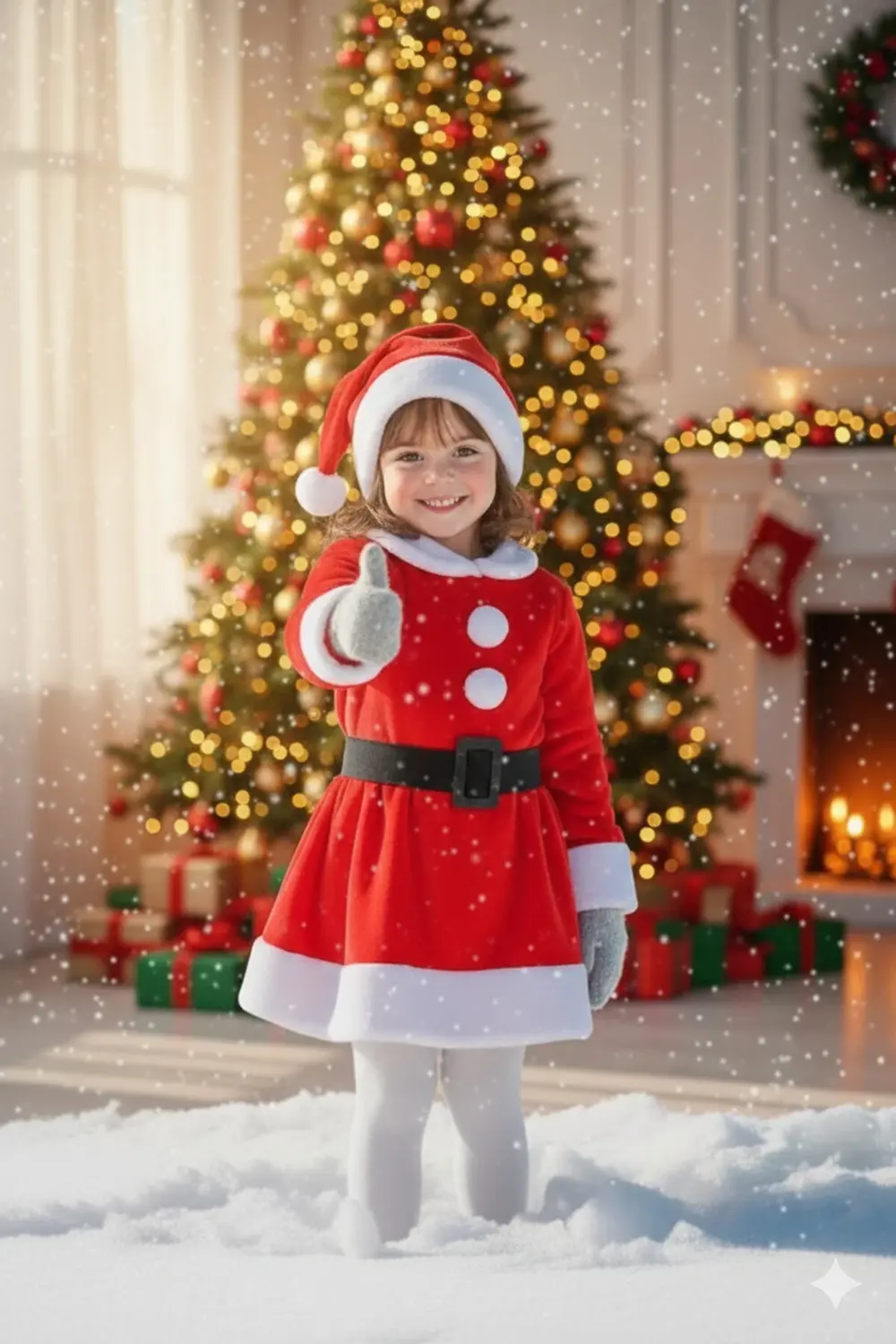 Parti Kırtasiye Kız Çocuk Kırmızı Şapka Beyaz Yılbaşı Temalı Noel Partisi Kostüm Parti Kırtasiye Kız Çocuk Kırmızı Şapka Beyaz Yılbaşı Temalı Noel Partisi Kostüm