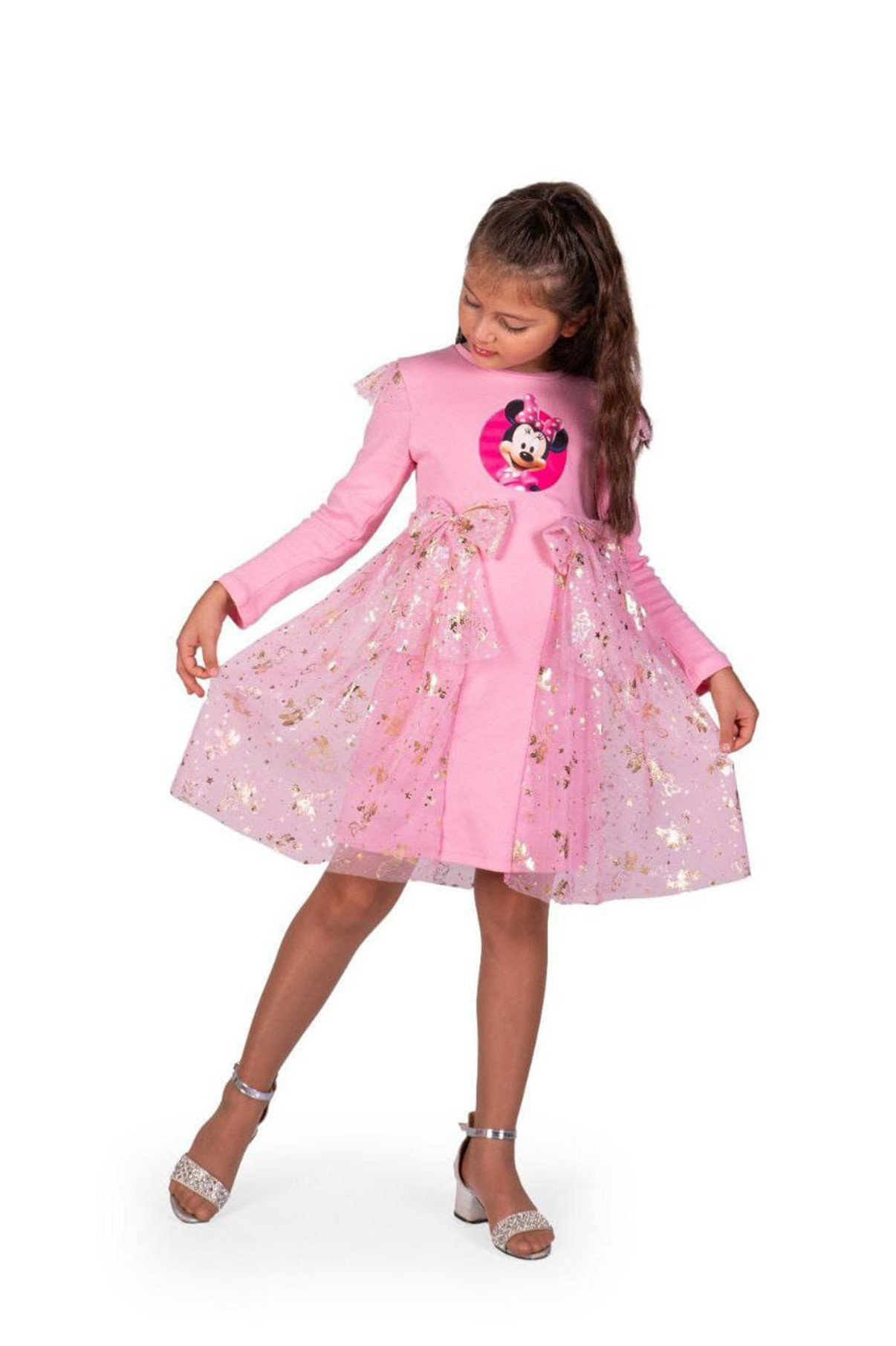 Kız Çocuk Mickey Parti Kıyafeti Dogum Günü ve Gösteri Kostümü Elb