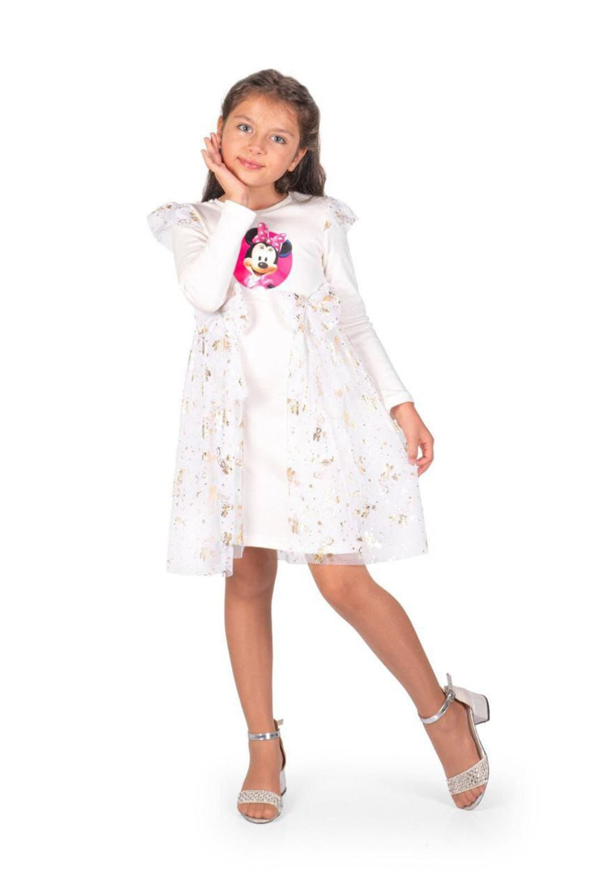 Kız Çocuk Mickey Parti Kıyafeti Dogum Günü ve Gösteri Kostümü Elb