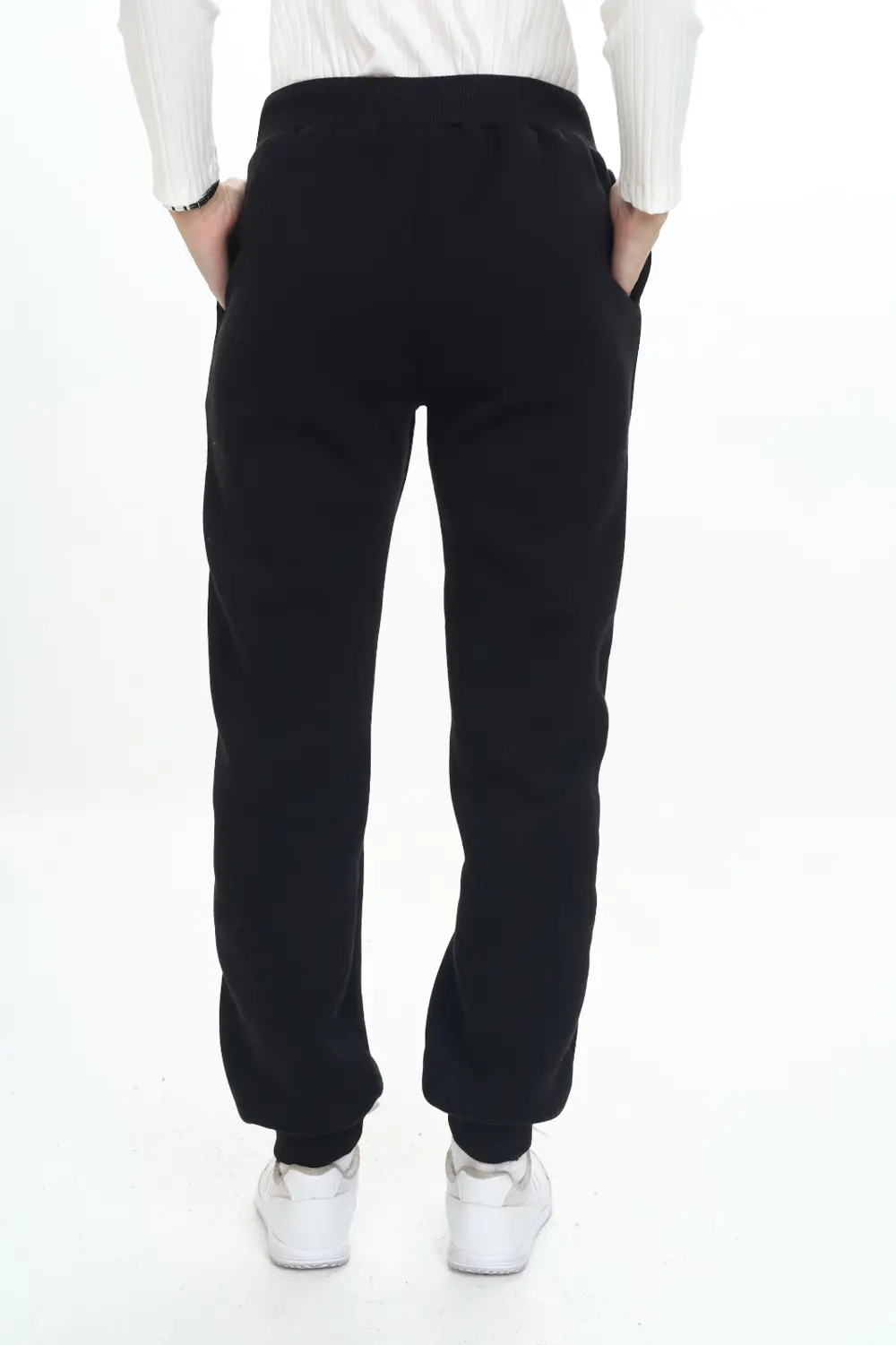 Kız Çocuk Nakış Baskılı Beli Paçası Ribanalı Cepli Basic Jogger E