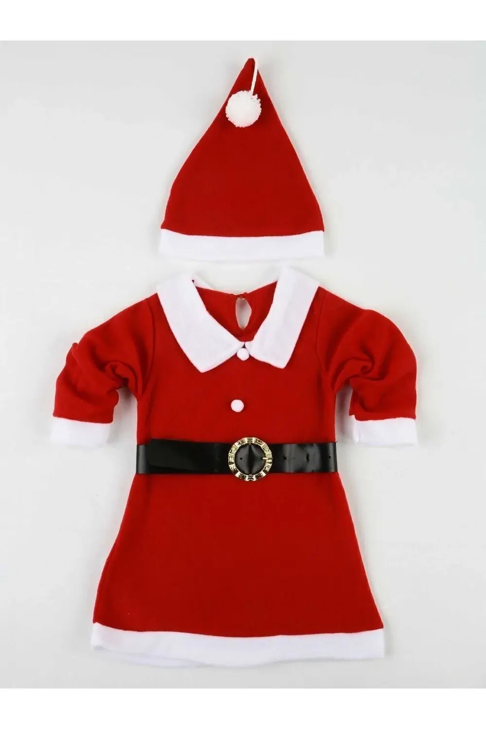 Dylis - Kız Çocuk Noel Elbise Noel Baba Kıyafeti Kostümü Yılbaşı Hediye