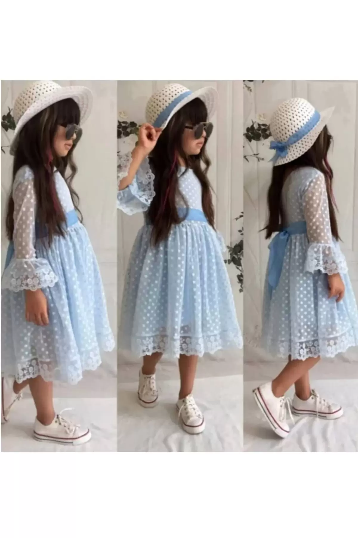 Kız Çocuk Parti Kıyafeti Dogum Günü ve Gösteri Kostümü Elbisesi 2