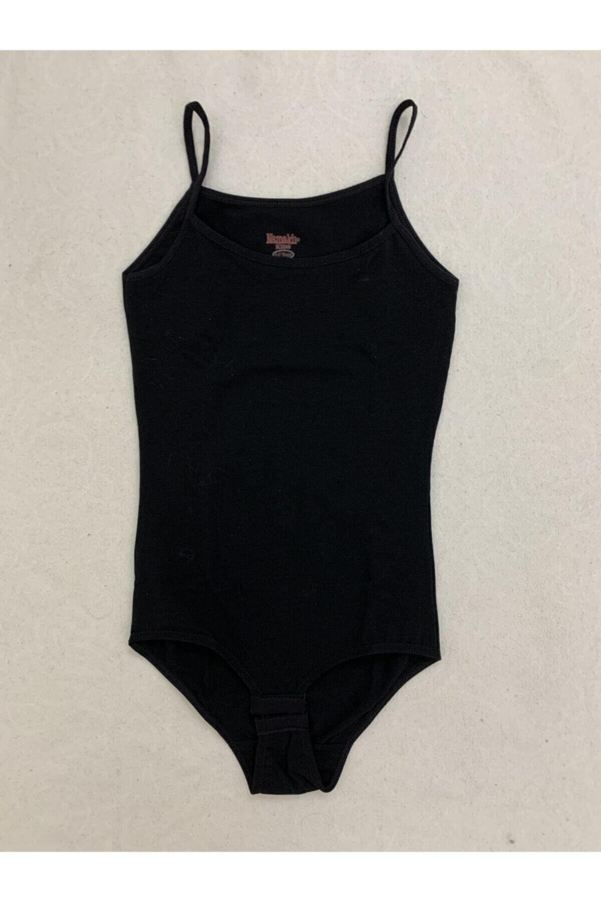 Kız Çocuk Siyah Ip Askı Kancalı Zıbın 4 lü