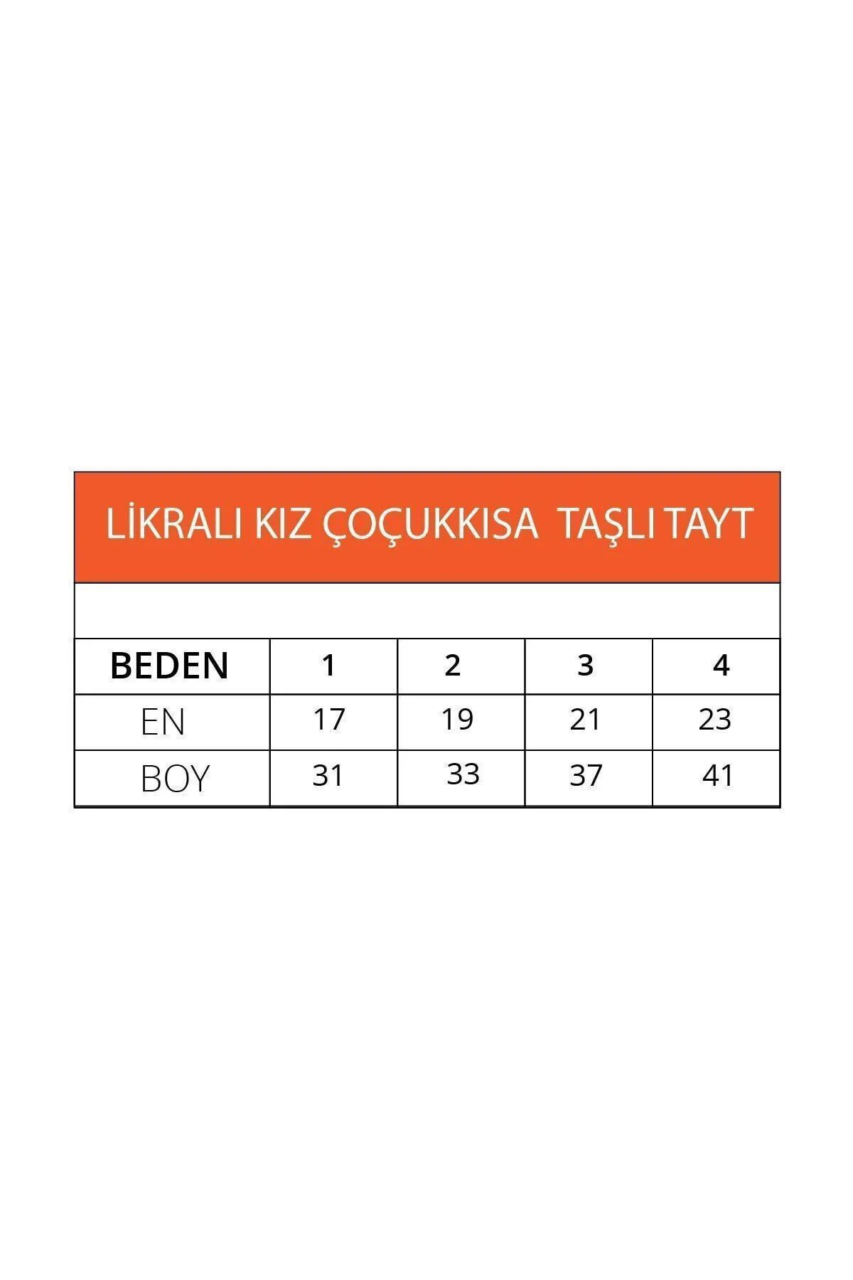 Kız Çocuk Siyah Taş Baskılı Kısa Tayt 3'lü