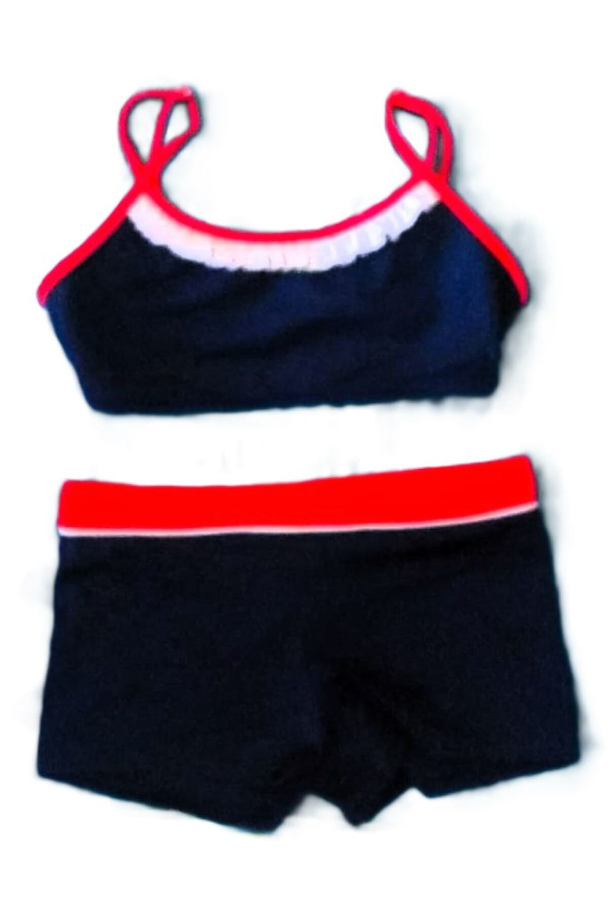 Sunsurf Kiz Çocuk Şortlu Bikini Lacivert