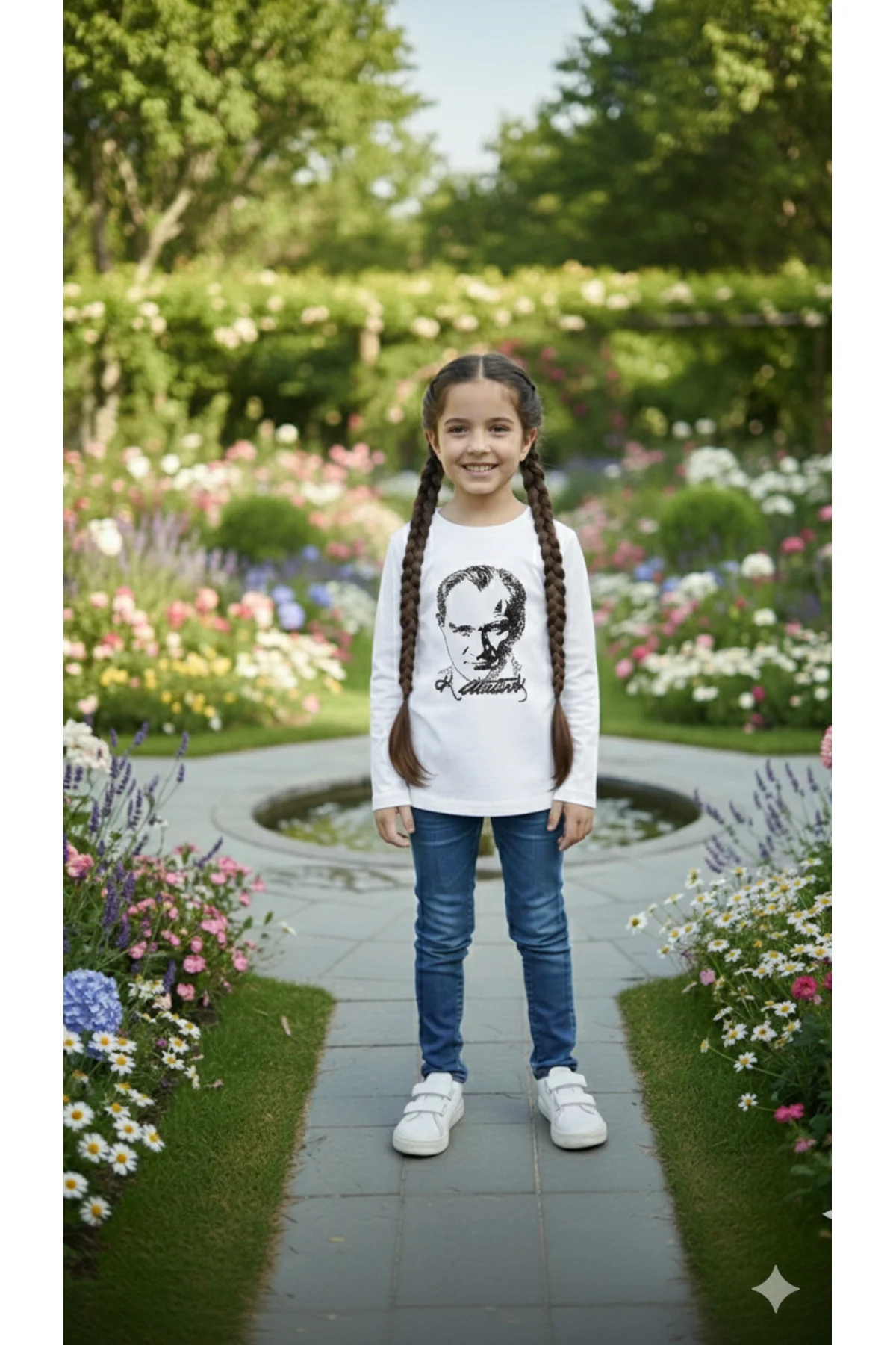 Kız Çocuk Unisex Tişört Atatürk Baskılı Uzun Kollu Rahat Günlük Şık Sweatshirt Modeli Tişört Kız Çocuk Unisex Tişört Atatürk Baskılı Uzun Kollu Rahat Günlük Şık Sweatshirt Modeli Tişört