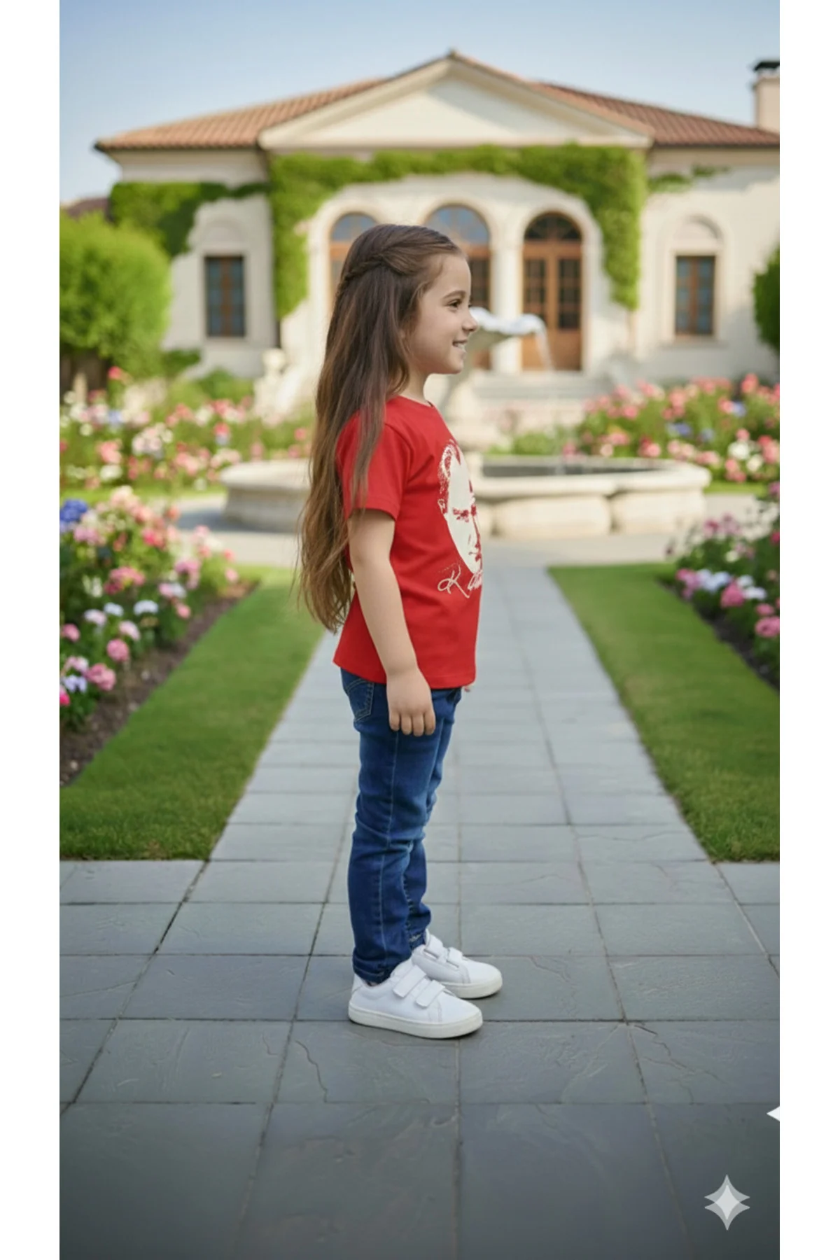 Kız Çocuk Unisex Tişört Atatürk Baskılı Kısa Kollu Rahat Günlük Ş