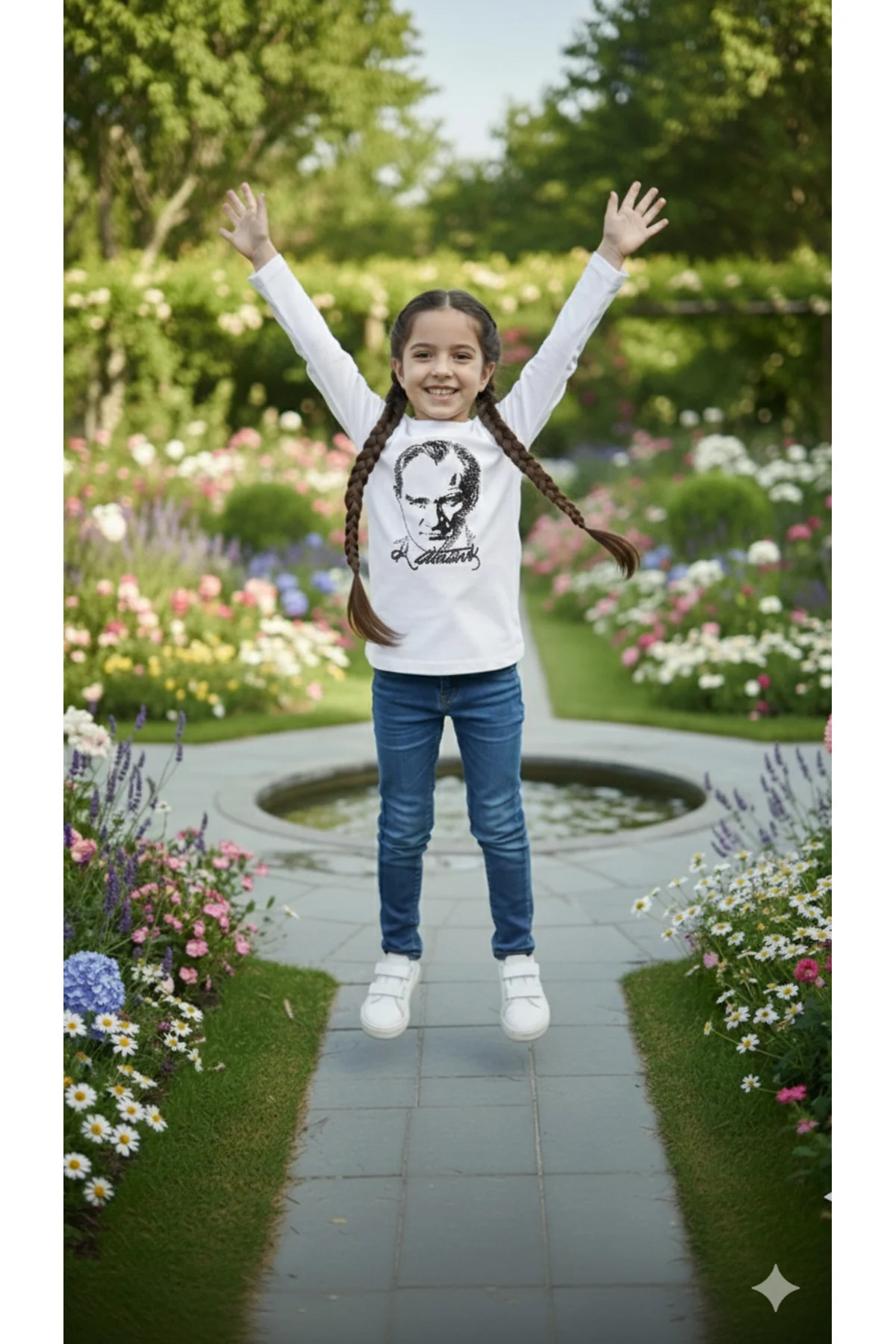 Kız Çocuk Unisex Tişört Atatürk Baskılı Uzun Kollu Rahat Günlük Şık Sweatshirt Modeli Tişört Kız Çocuk Unisex Tişört Atatürk Baskılı Uzun Kollu Rahat Günlük Şık Sweatshirt Modeli Tişört
