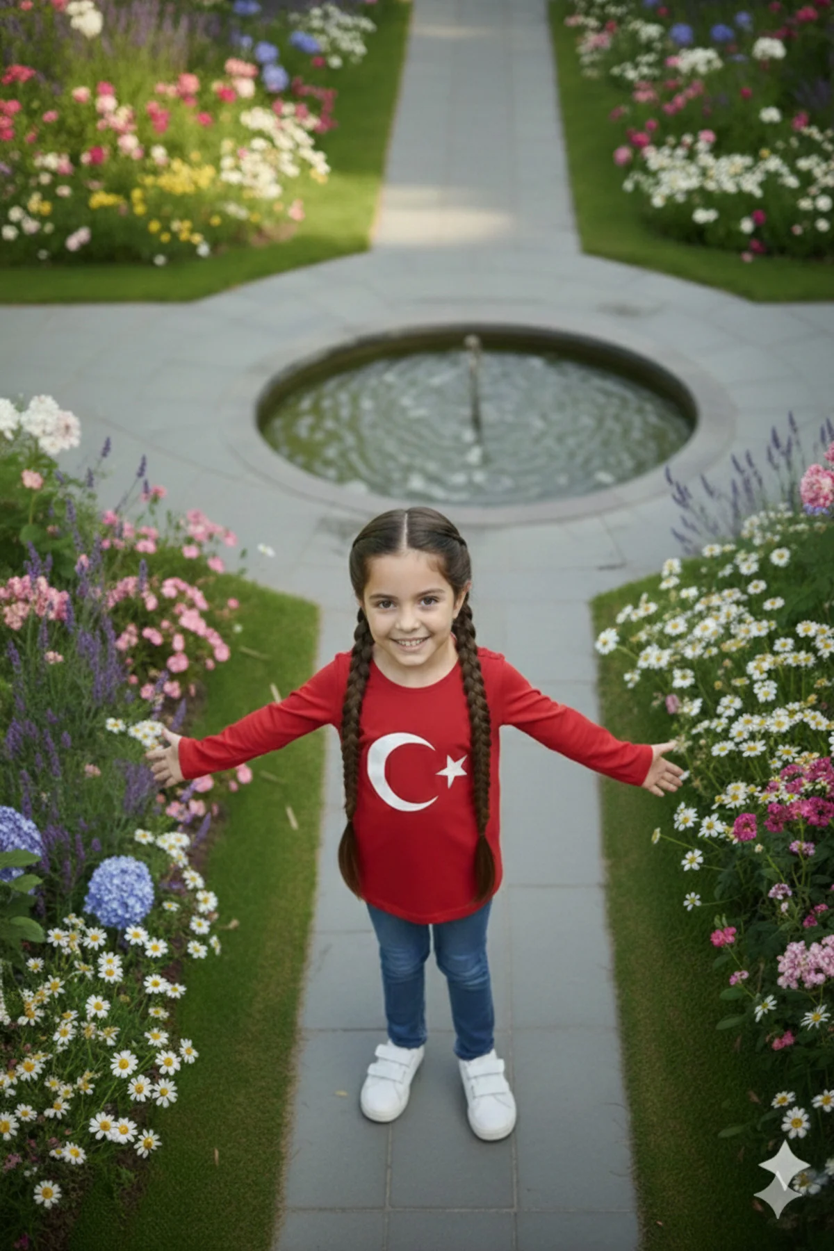Kız Çocuk Unisex Tişört Kırmızı Ay Yıldız Baskılı Tişört Uzun Kol Kız Çocuk Unisex Tişört Kırmızı Ay Yıldız Baskılı Tişört Uzun Kol