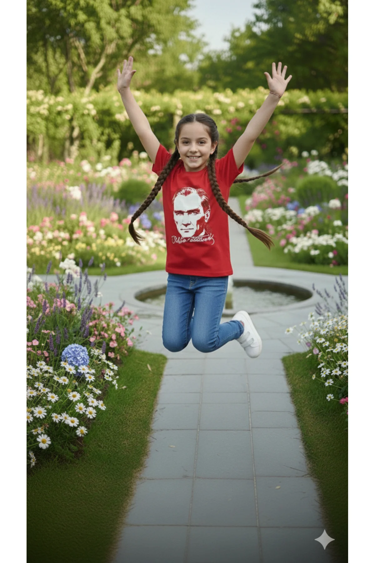 Kız Çocuk Unisex Tişört Atatürk Baskılı Kısa Kollu Rahat Günlük Şık Sweatshirt Modeli Tişört Kız Çocuk Unisex Tişört Atatürk Baskılı Kısa Kollu Rahat Günlük Şık Sweatshirt Modeli Tişört