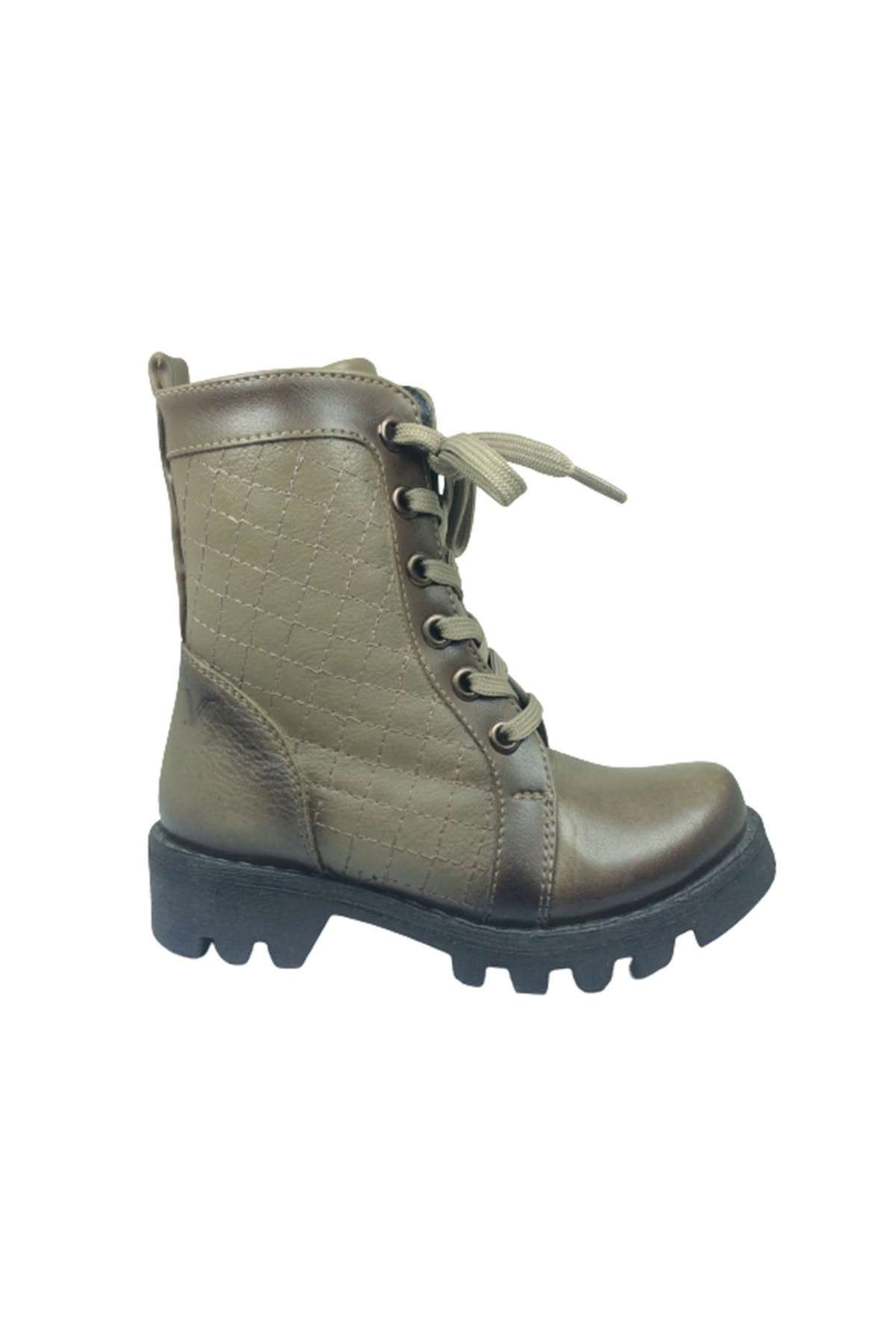 Kız Çocuk Vizon Ortopedika Lolita Patik Bot Yanı Fermuarlı Deri O