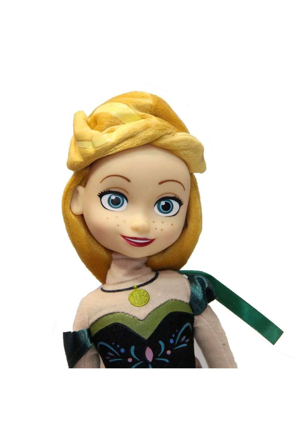 Oyuncak Store Kız Çocukları İçin Kalite Et Başlı Peluş Elsa-Anna Bebek 35 Cm