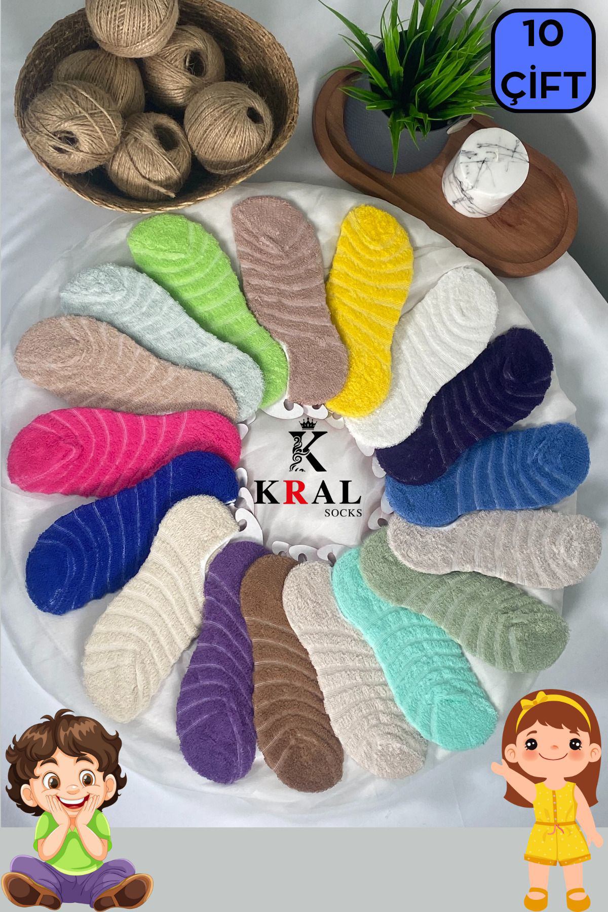 Kral Socks Kiz Patik Çorap Kisa Model Pamuklu Terletmez (10 Çift) Öğrenci Ok