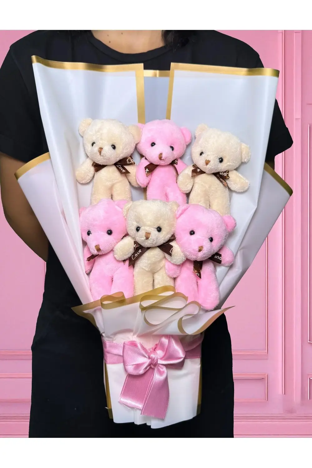 Kiza Hediye Ayıcık Buketi - Kiza Dogum Günü Hediyesi - Hediye Kiz