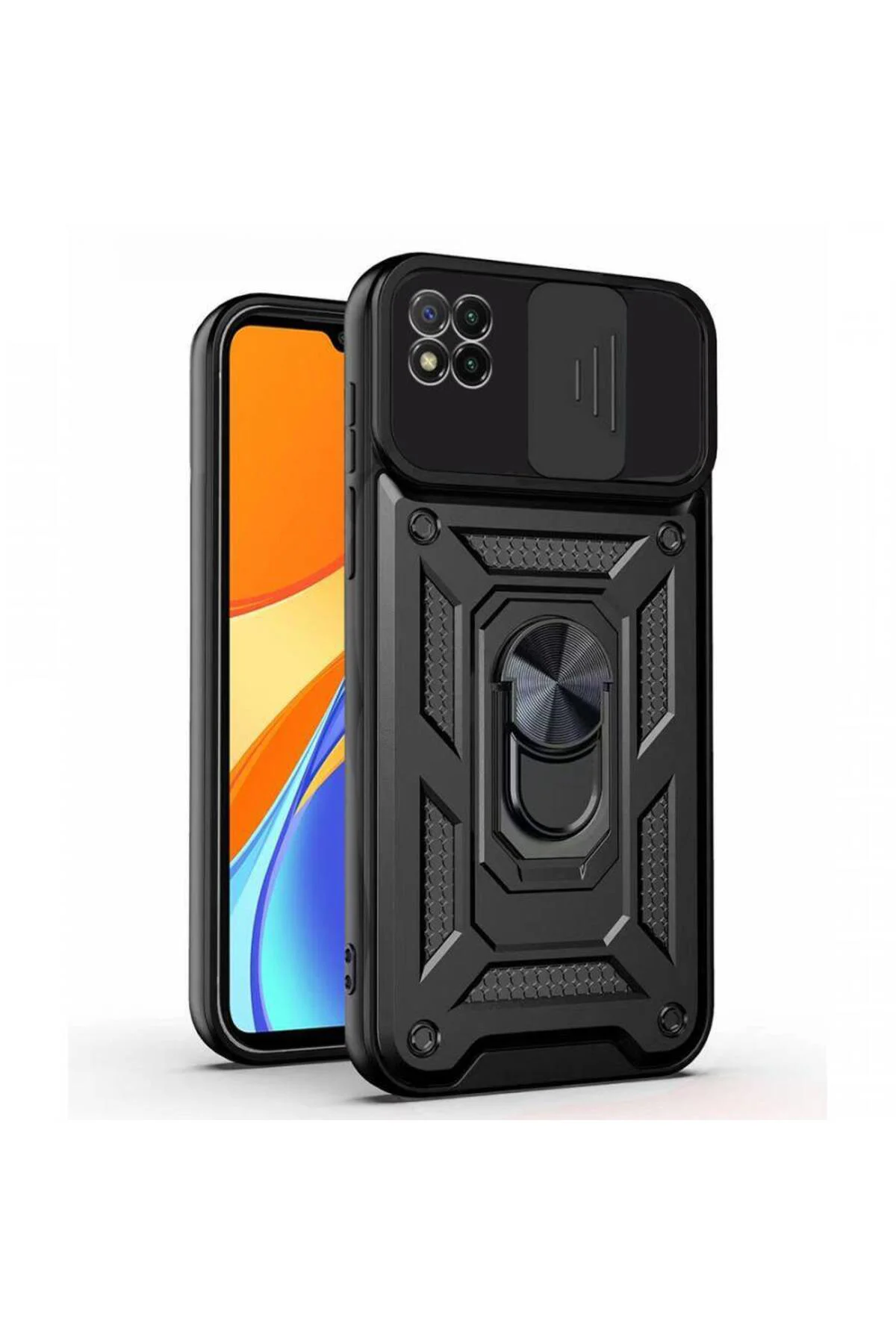 Kızaklı Tank Kılıf Xiaomi Redmi 9C Siyah Kızaklı Tank Kılıf Xiaomi Redmi 9C Siyah