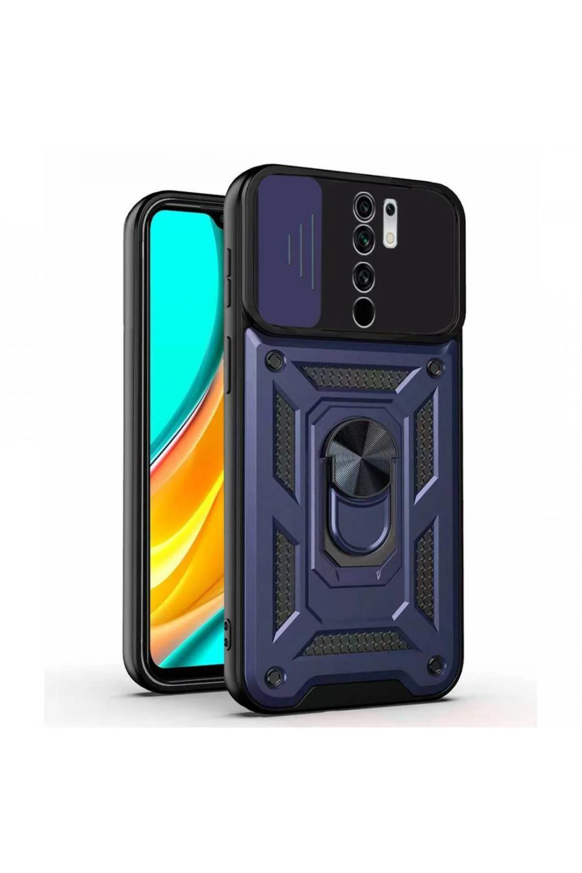 Kızaklı Tank Kılıf Xiaomi Redmi 9 Siyah Kızaklı Tank Kılıf Xiaomi Redmi 9 Siyah