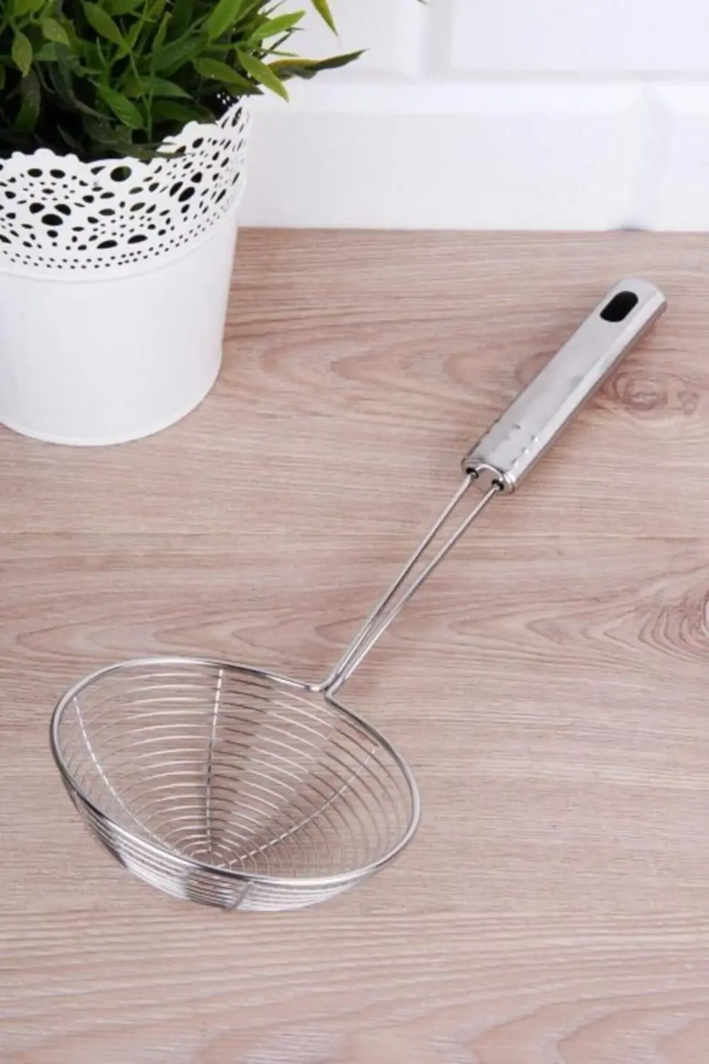 Kızartma Kevgiri, Yağ Süzgeci, Çelik Tel Kevgir Çelik 1