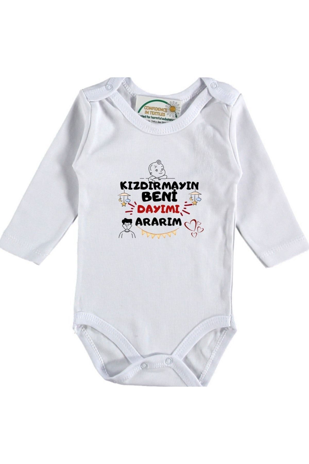 Kızdırmayın Beni Dayımı Ararım Yazılı Kız Bebek Zıbın
