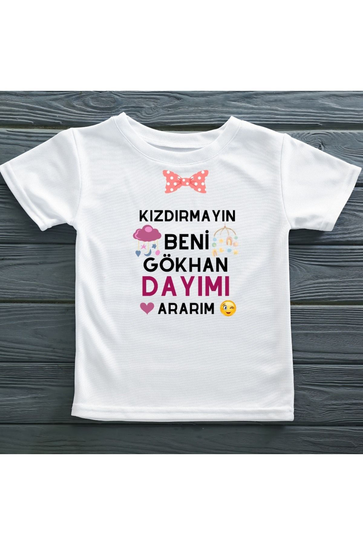 Kızdırmayın Beni Dayımı Amcamı Ararım Yazılı Kız Çocuk Tişörtü