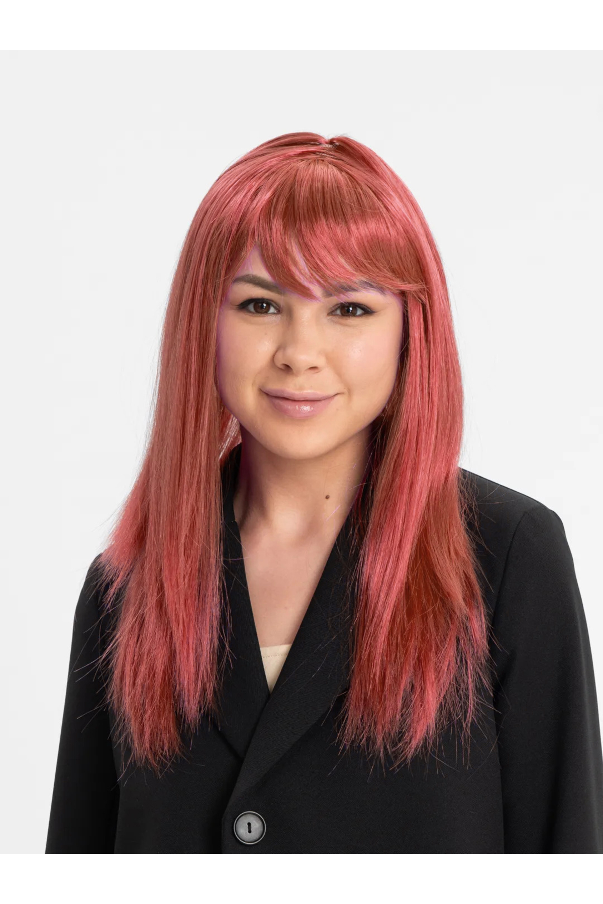 Ok Aksesuar Kızıl Renk Düz Kesim Uzun Parti Peruğu Takma Saç Go506089gosa4766