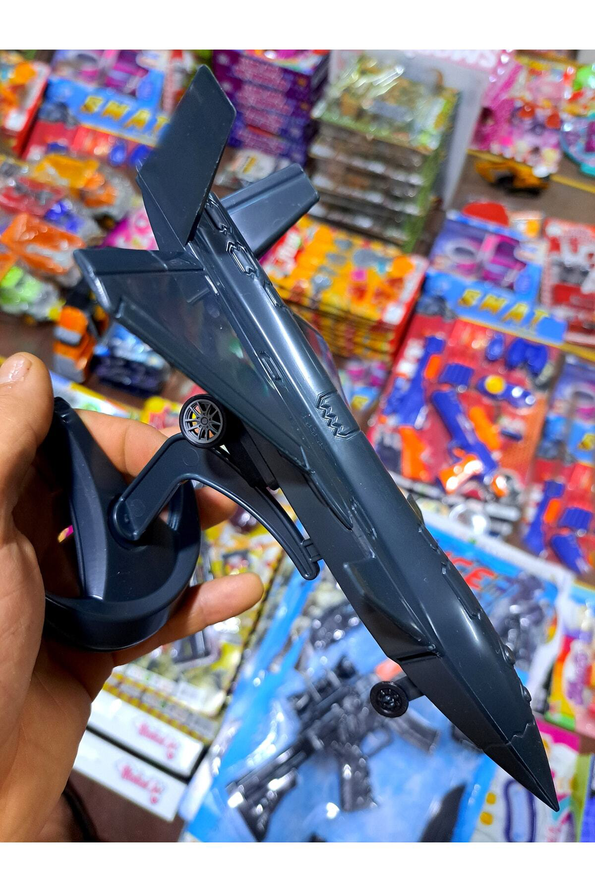 Oyuncak Store Kizilelma Savaş Uçaği Çek Birak Özellikli Standli Askeri Hava Ara