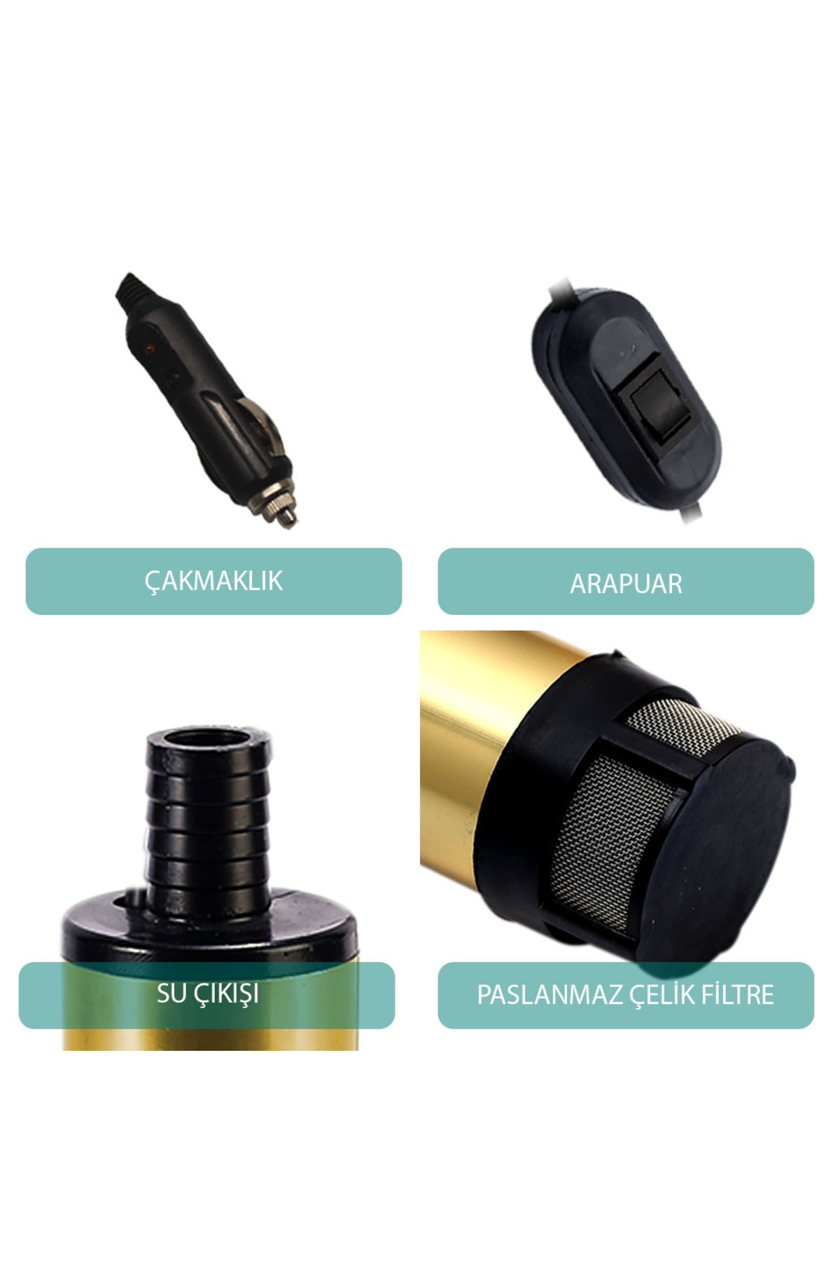 Kemos Kızılırmak 12 Volt Alüminyum Dalgıç Tipi Sıvı Aktarma Pompası (Fi Kemos Kızılırmak 12 Volt Alüminyum Dalgıç Tipi Sıvı Aktarma Pompası (Fi