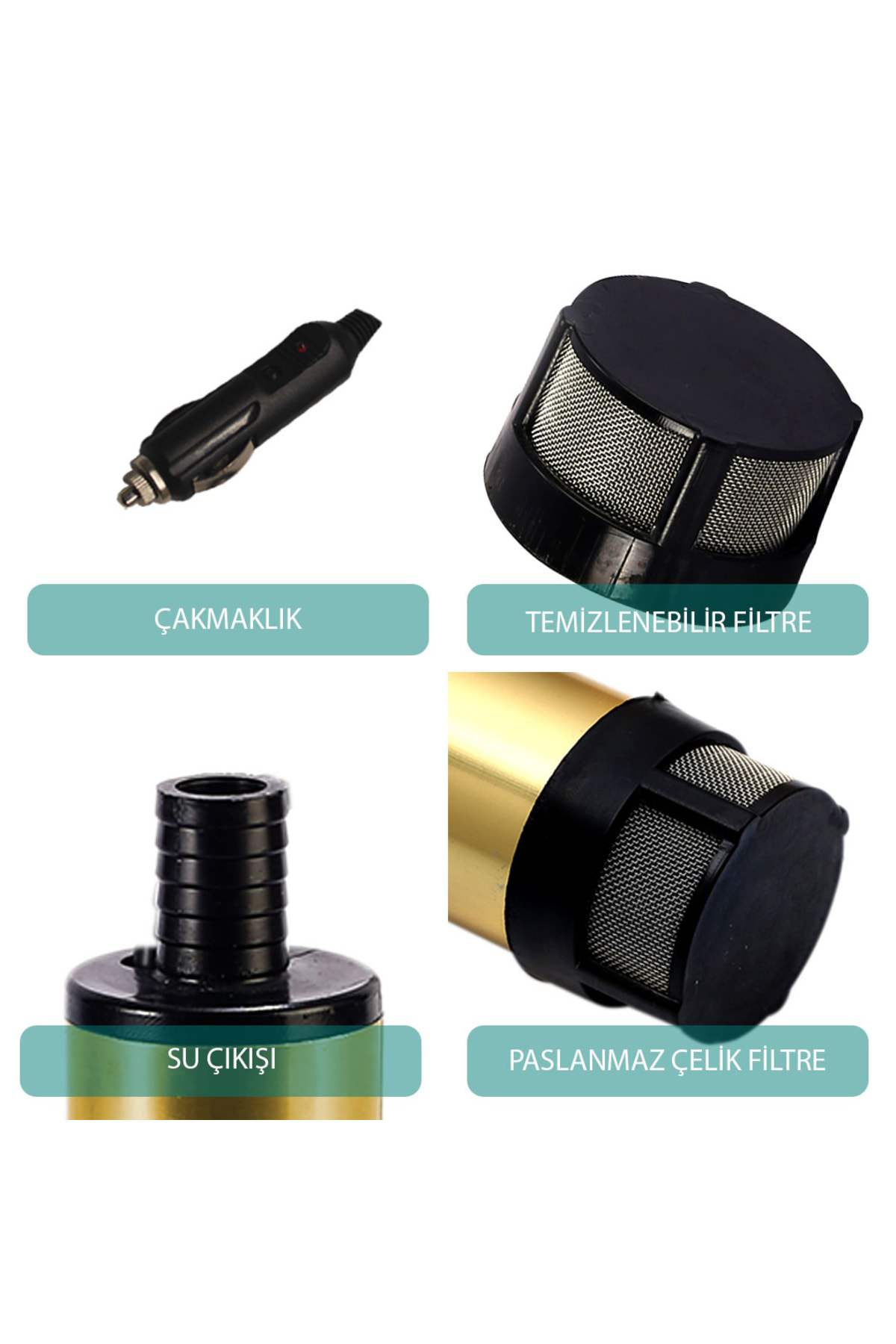 Kemos Kızılırmak Çakmaklık Girişli 12 Volt Mazot Ve Sıvı Aktarma Pompas