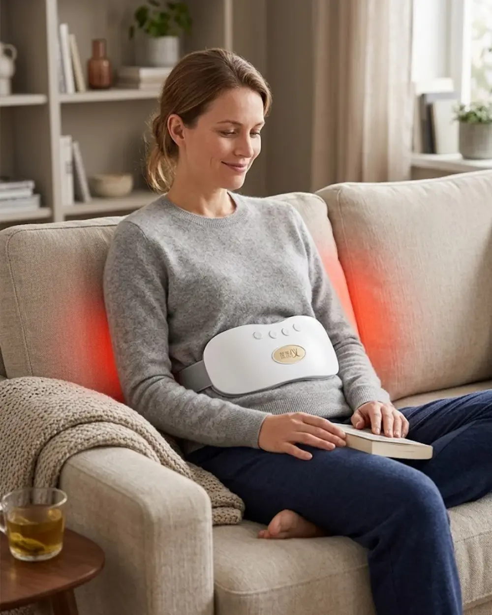 Kızılötesi Isıtmalı Titreşimli Kadın Bel ve Rahim Masaj Kemeri US