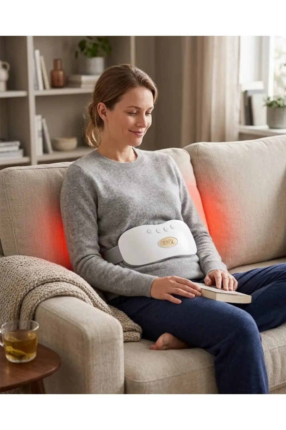 Kızılötesi Isıtmalı Titreşimli Kadın Bel ve Rahim Masaj Kemeri US