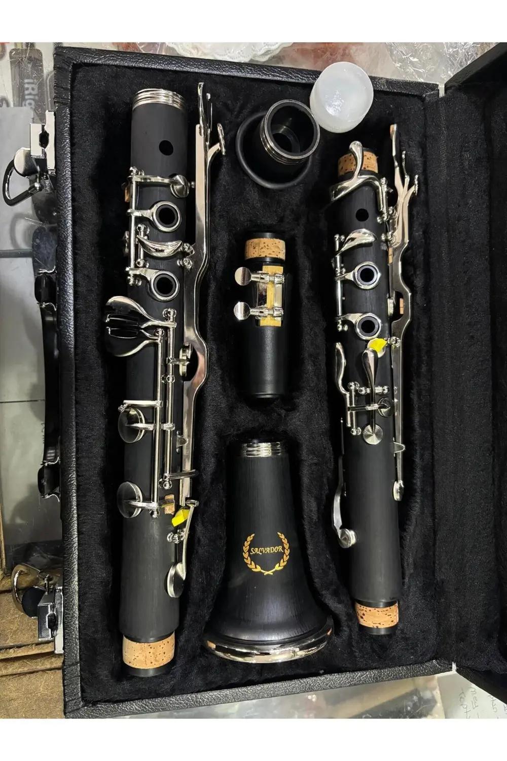 KL093 4 Yüzük Sol Klarnet Nota Sehpası Klarnet Standı Özel Kutu Ç