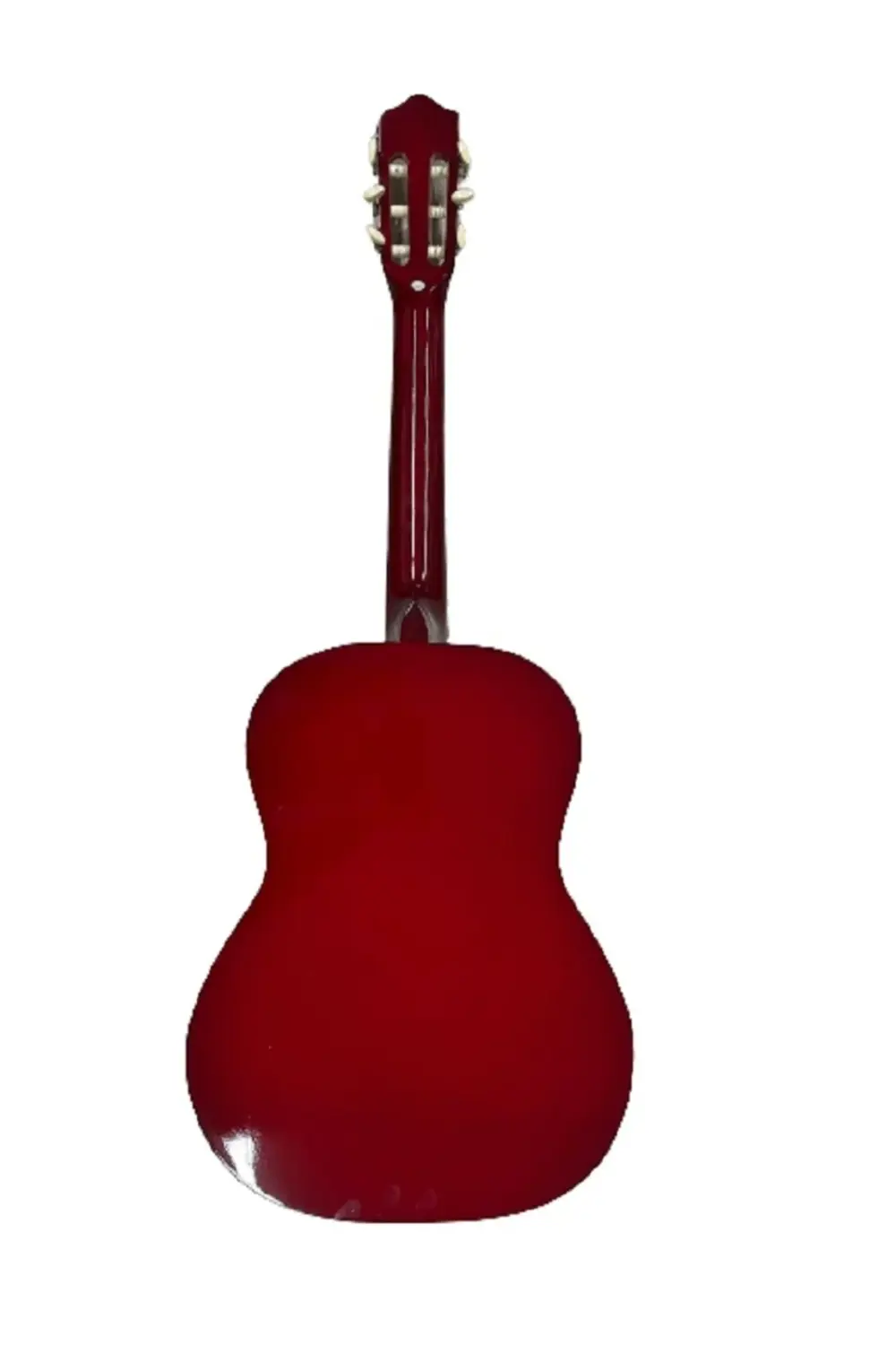 Klasik Gitar Tam Boy 4/4 Düz Kırmızı Sap Ayarlı Üst Kalite