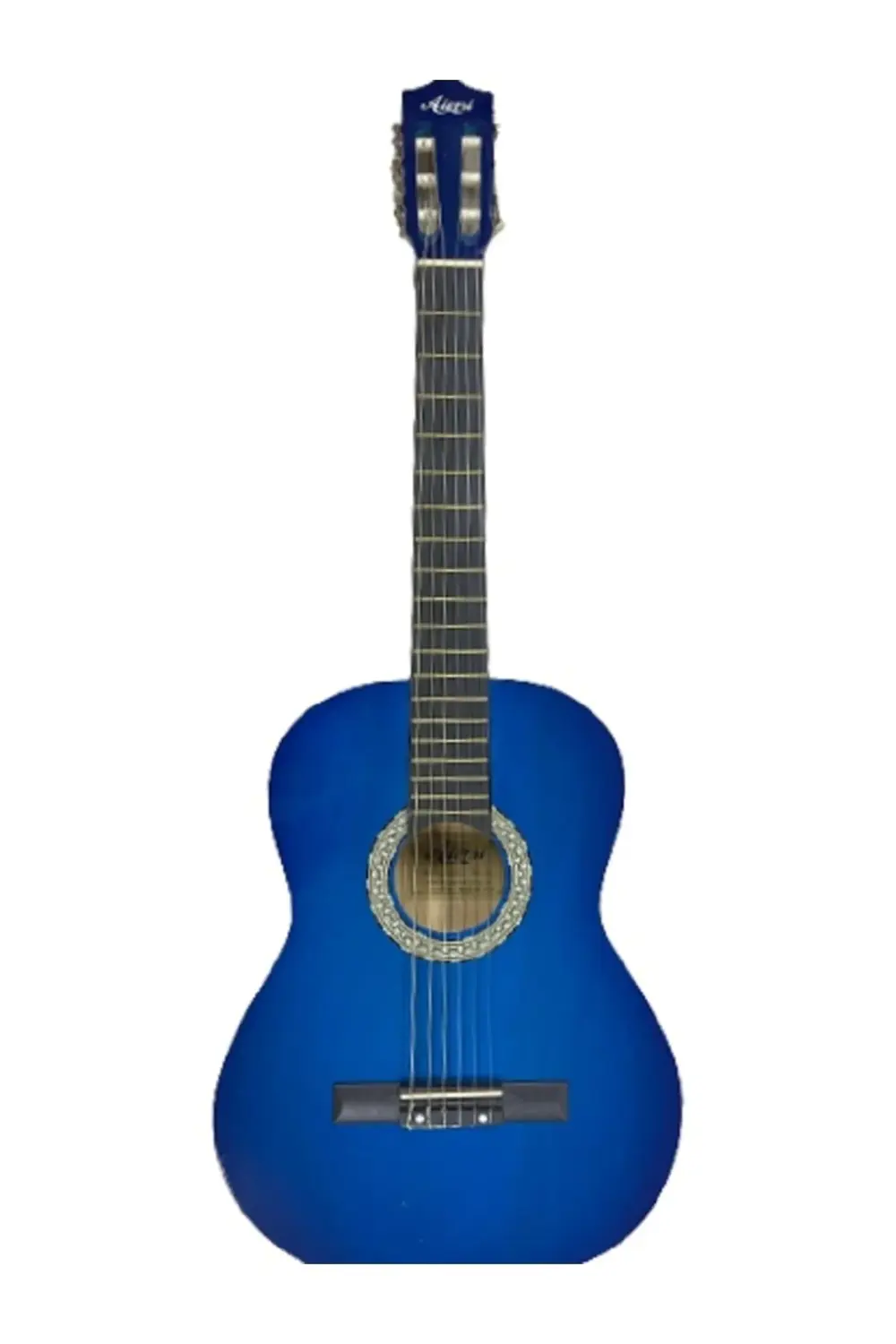 Klasik Gitar Tam Boy 4/4 Düz Mavi Sap Ayarlı Üst Kalite