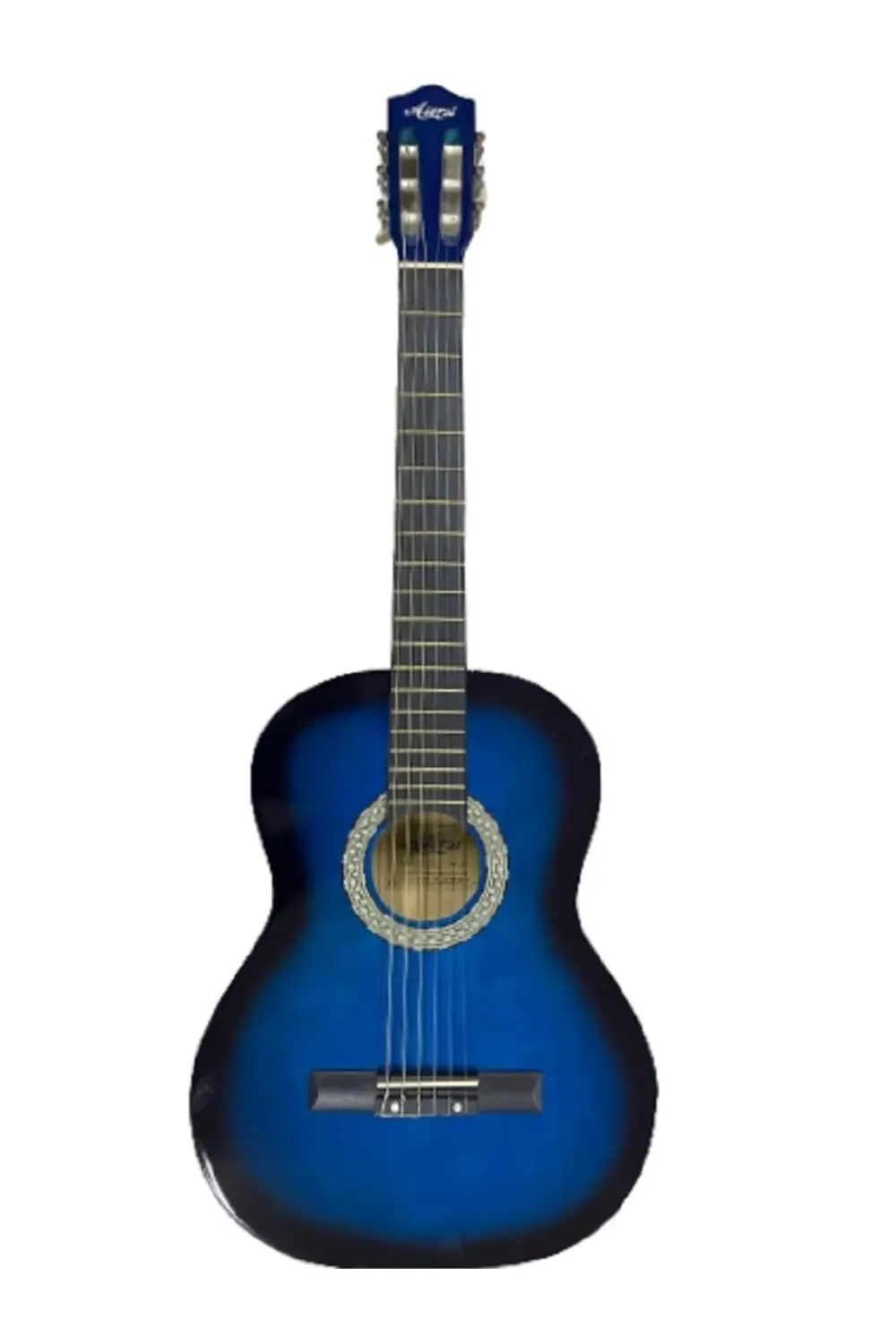 Klasik Gitar Tam Boy 4/4 Mavi Gölgeli Sap Ayarlı Üst Kalite