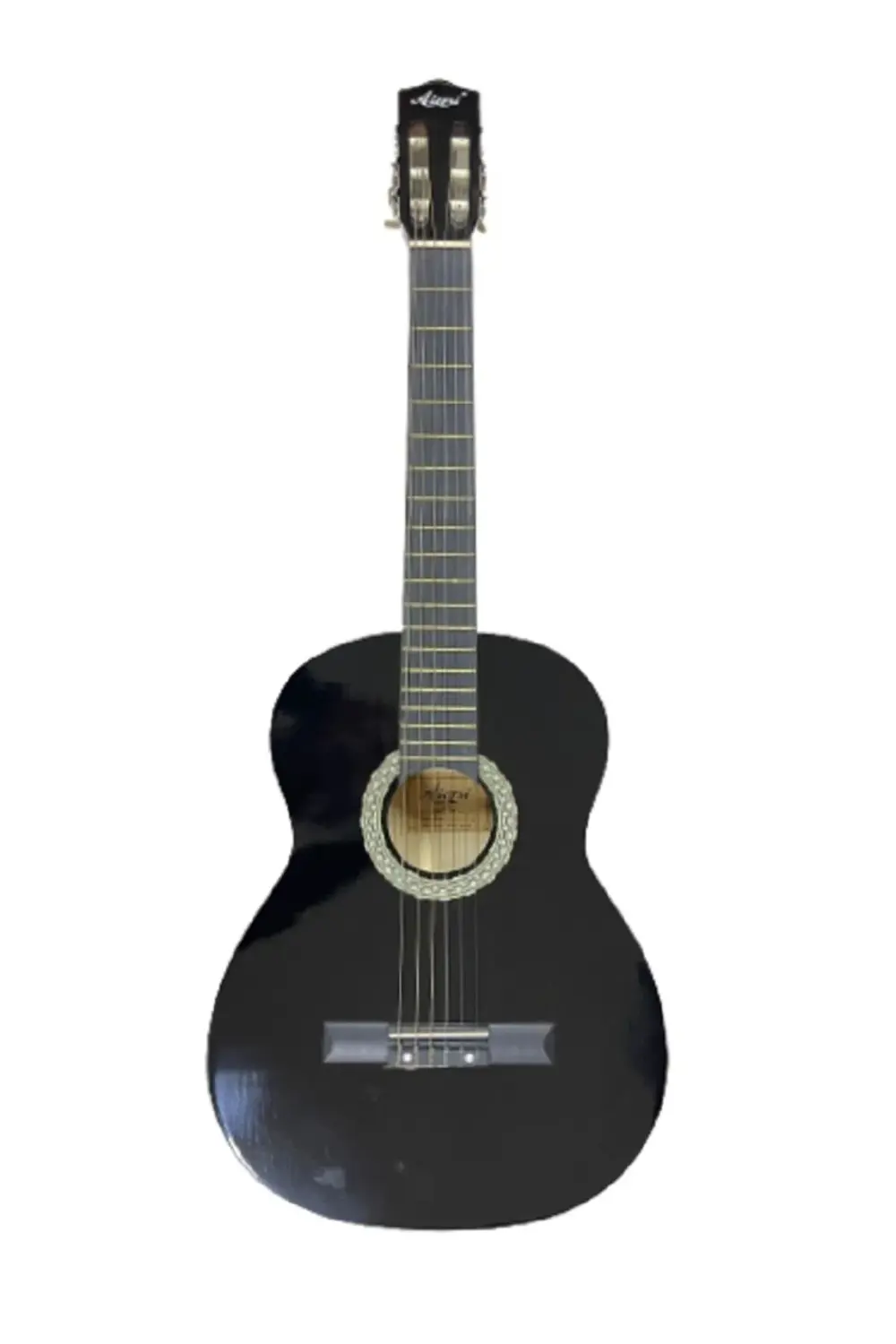 Klasik Gitar Tam Boy 4/4 Siyah Sap Ayarlı Üst Kalite