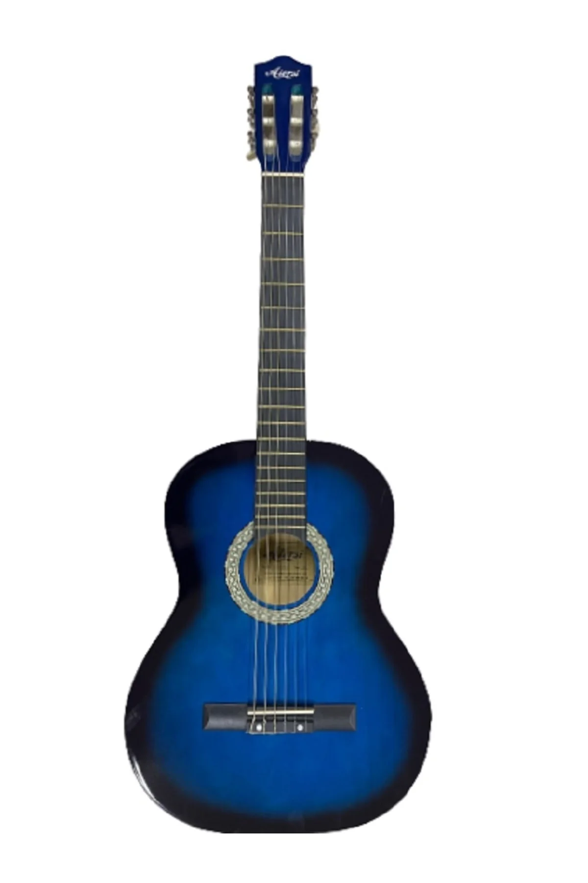 Klasik Gitar Tam Boy 4/4 Mavi Gölgeli Sap Ayarlı Üst Kalite