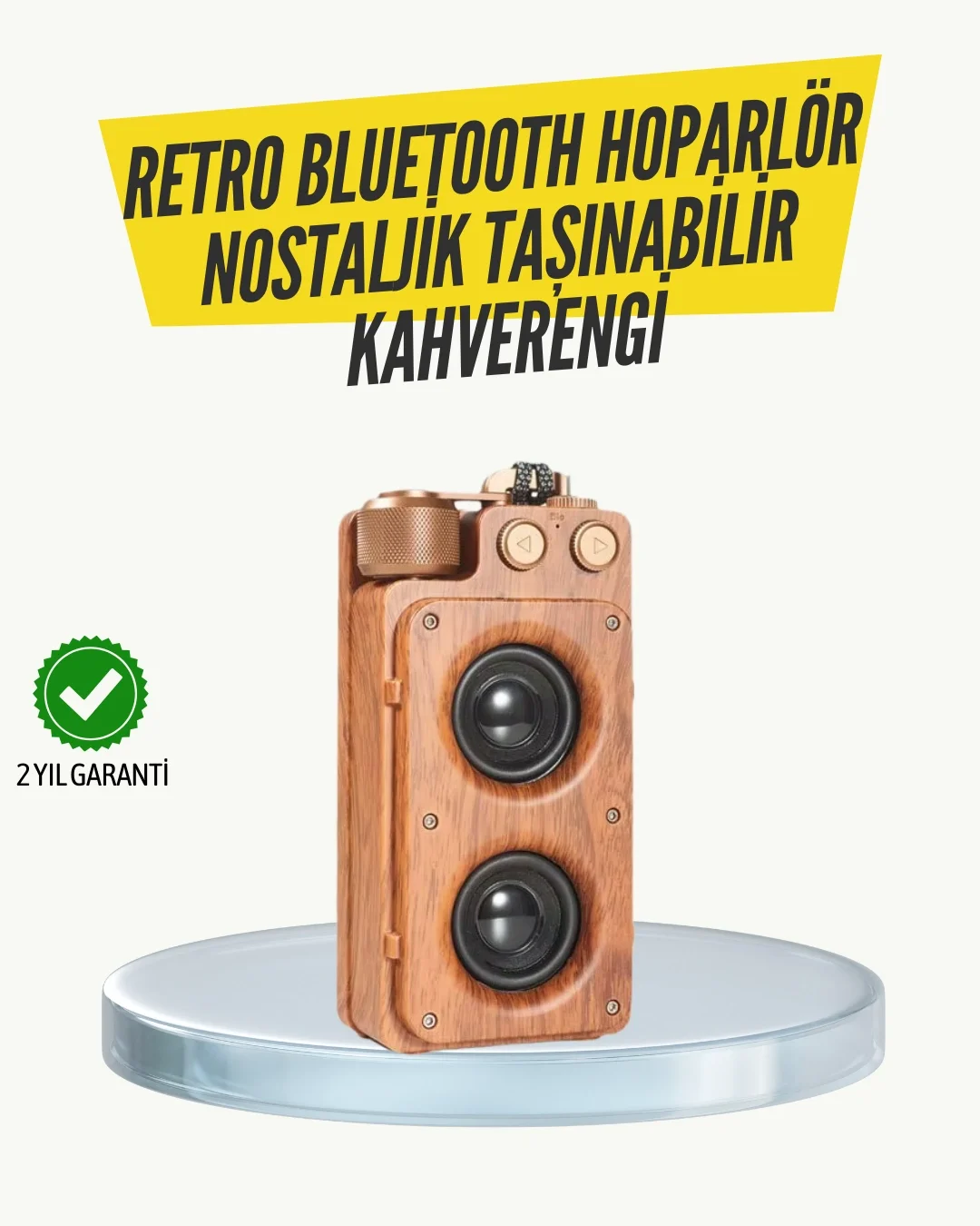 Klasik Görünümlü Bluetooth Hoparlör 360 Derece Stereo ve FM Radyo Klasik Görünümlü Bluetooth Hoparlör 360 Derece Stereo ve FM Radyo