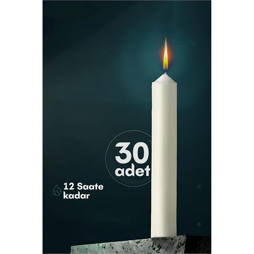Klasik Mum 30 Adet - Kokusuz Mum Klasik Mum 30 Adet - Kokusuz Mum