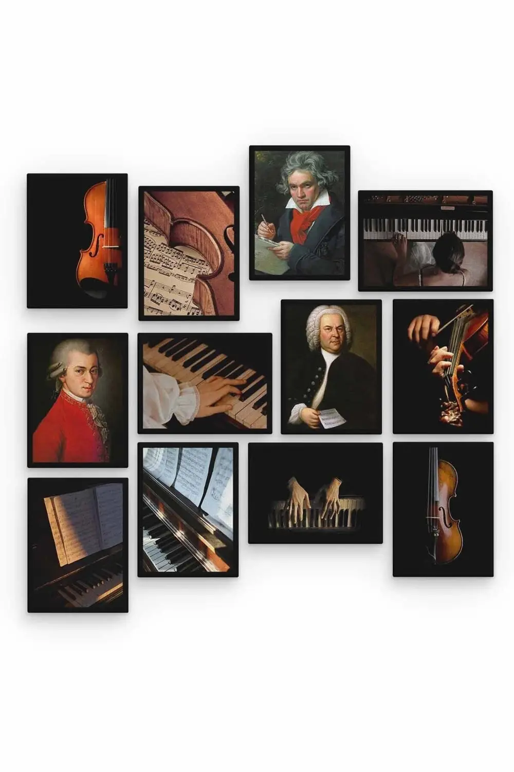 Klasik Müzik 12 Parça Ahşap Mdf Tablo Zlltb277