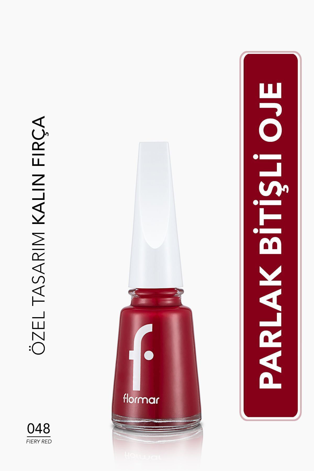 Flormar Klasik Parlak Bitişli Yüksek Pigmentli Oje - Nail Enamel- 048 Fie