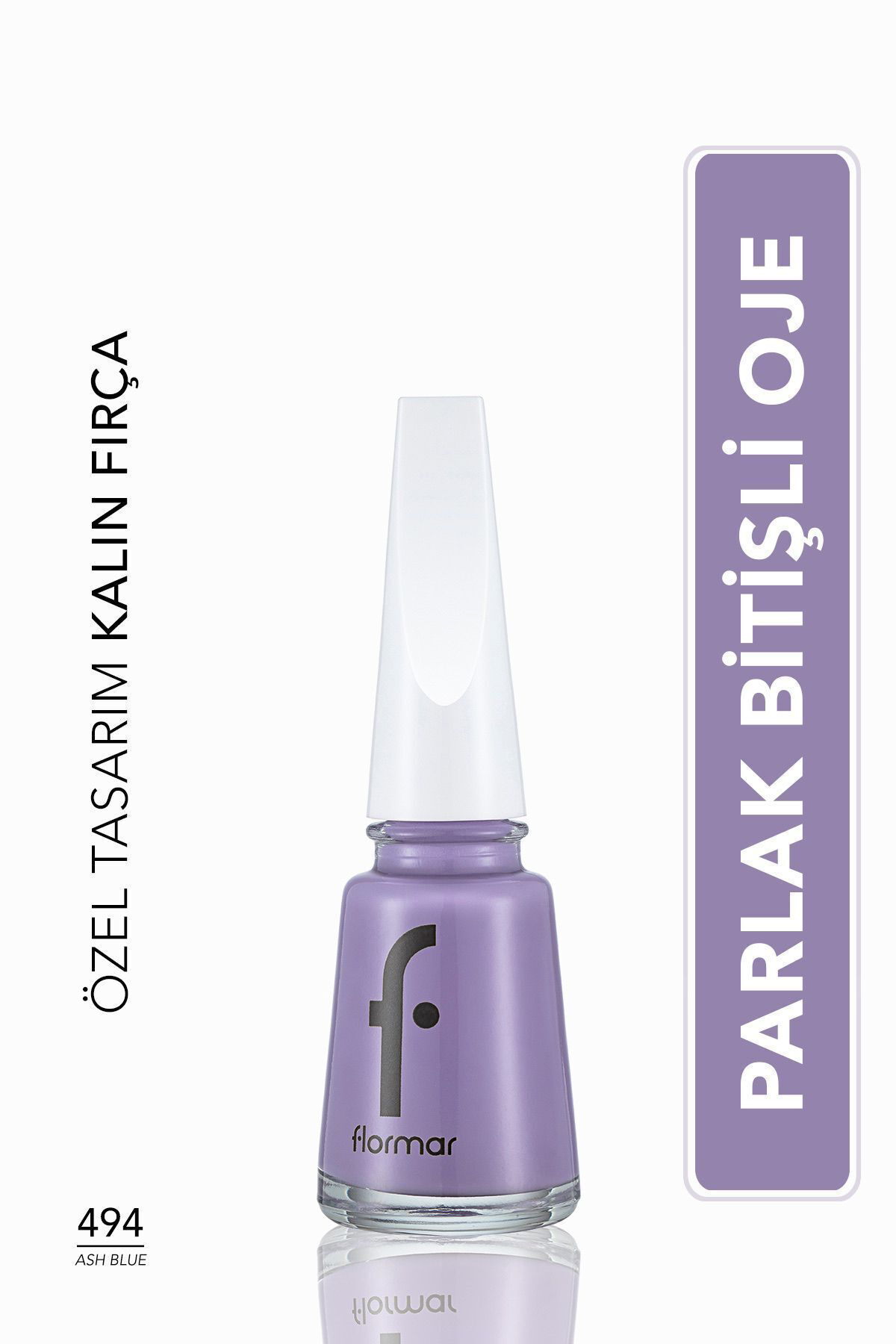 Flormar Klasik Parlak Bitişli Yüksek Pigmentli Oje - Nail Enamel -494 Ash